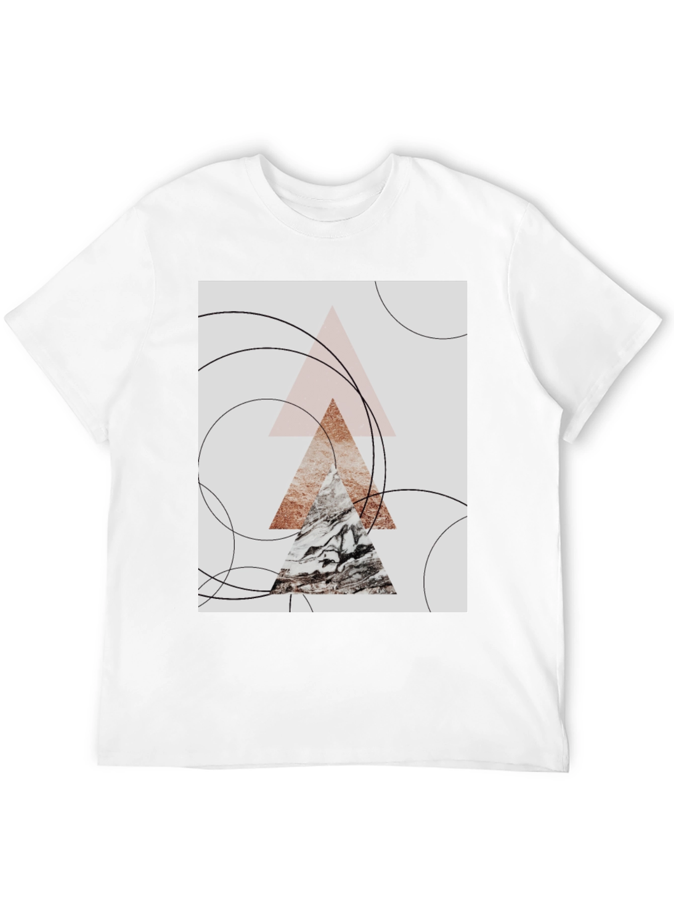 Black Abstract Geometric Graphic Tee view 12