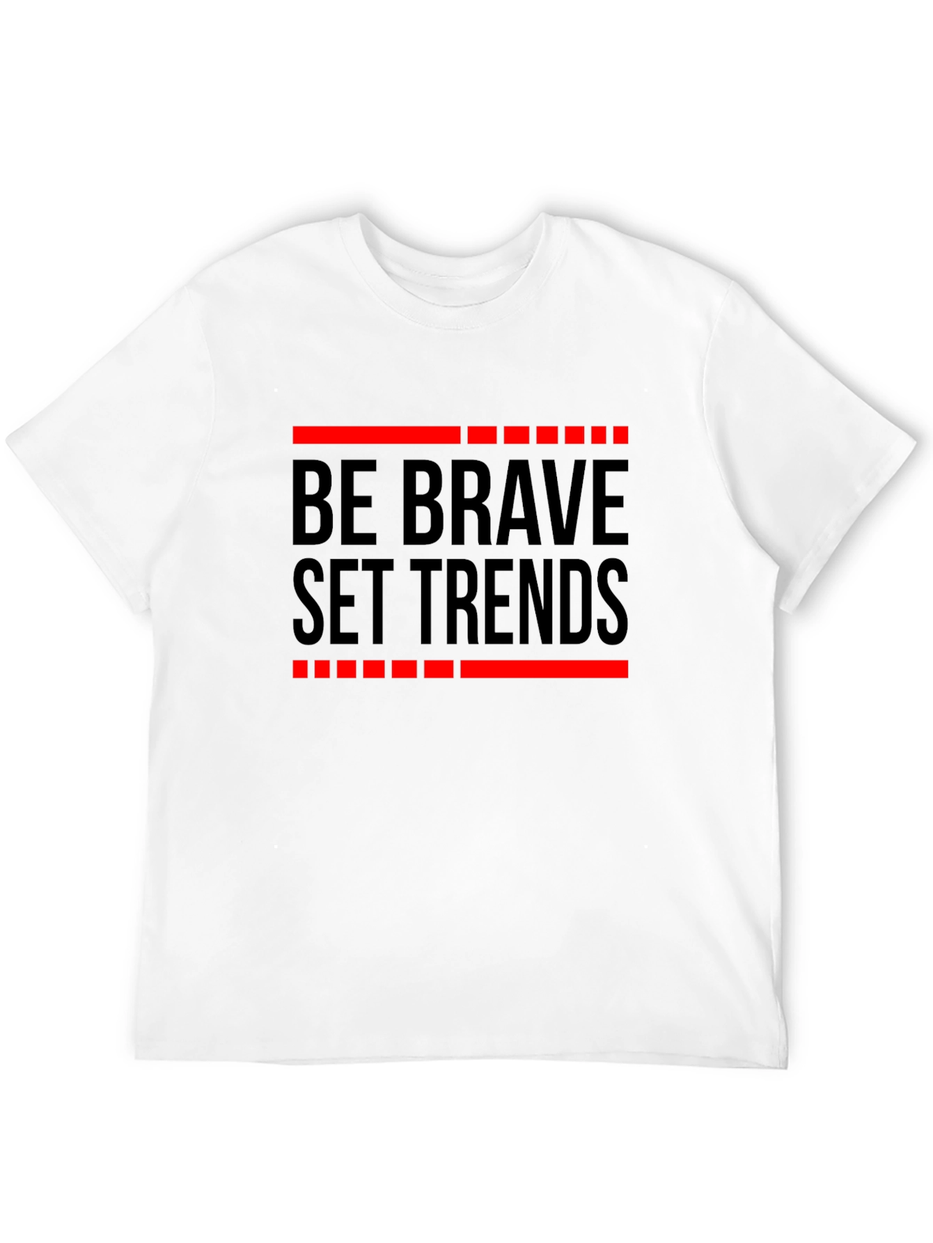 Black Be Brave Set Trends Graphic Tee - Black view 12