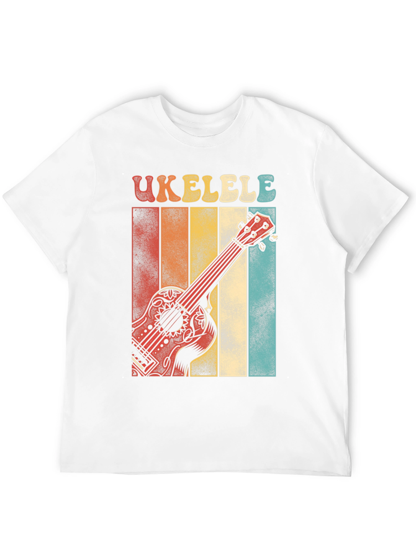 Black Retro Ukulele T-Shirt - Vintage Style Music Tee view 12