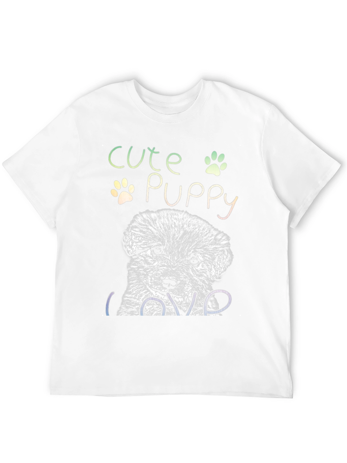 Black Cute Puppy Graphic T-Shirt - Dog Lover Tee view 12