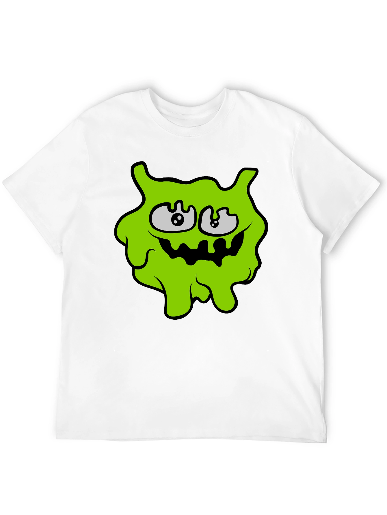 Black Funny Slime Monster Graphic Tee - Black view 12