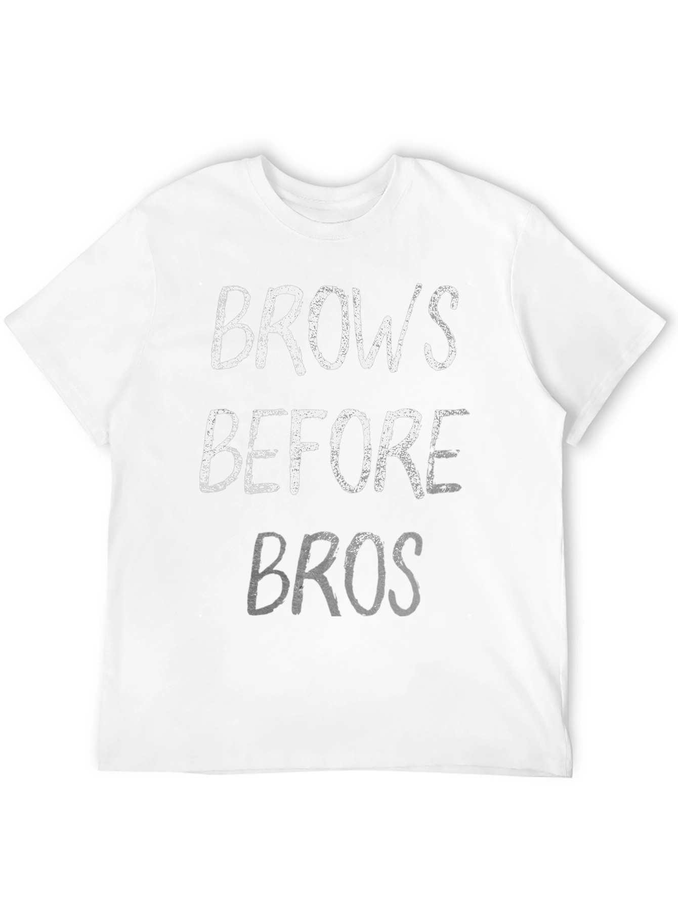 Black Brows Before Bros Graphic T-Shirt - Funny Slogan Tee view 12