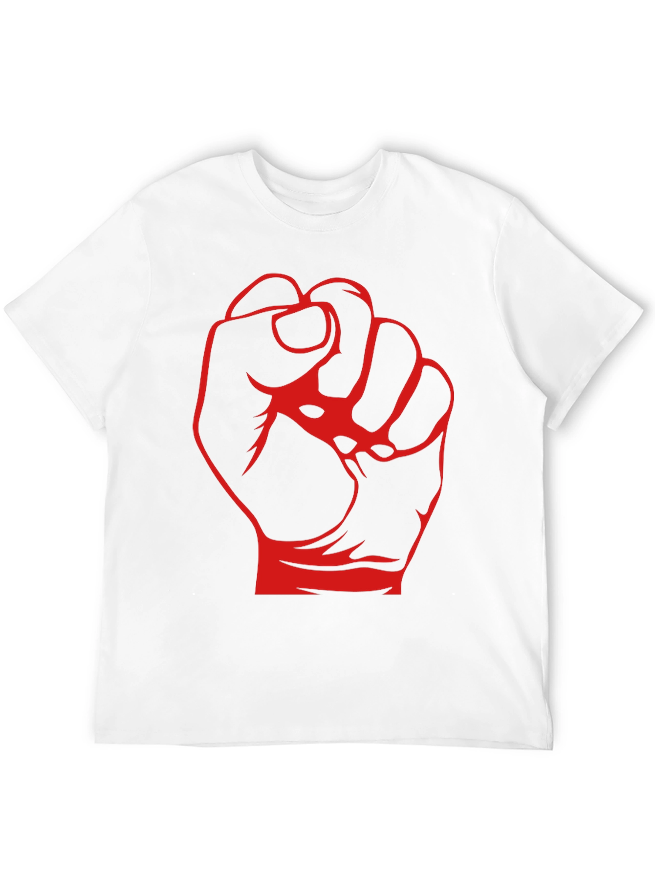 Black Red Fist Graphic Black T-Shirt view 12