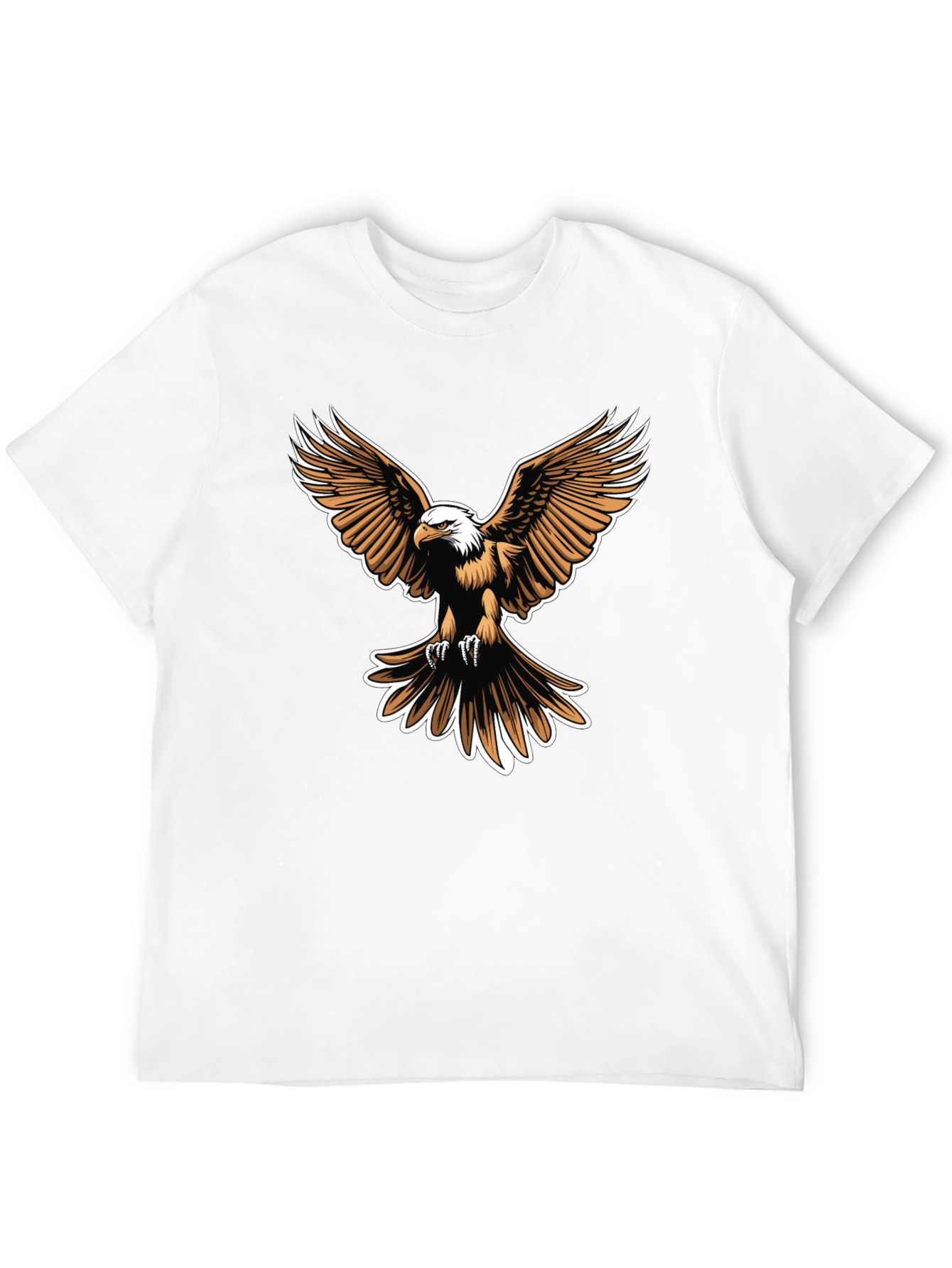Black Bald Eagle Graphic Tee - Men's Black T-Shirt view 12