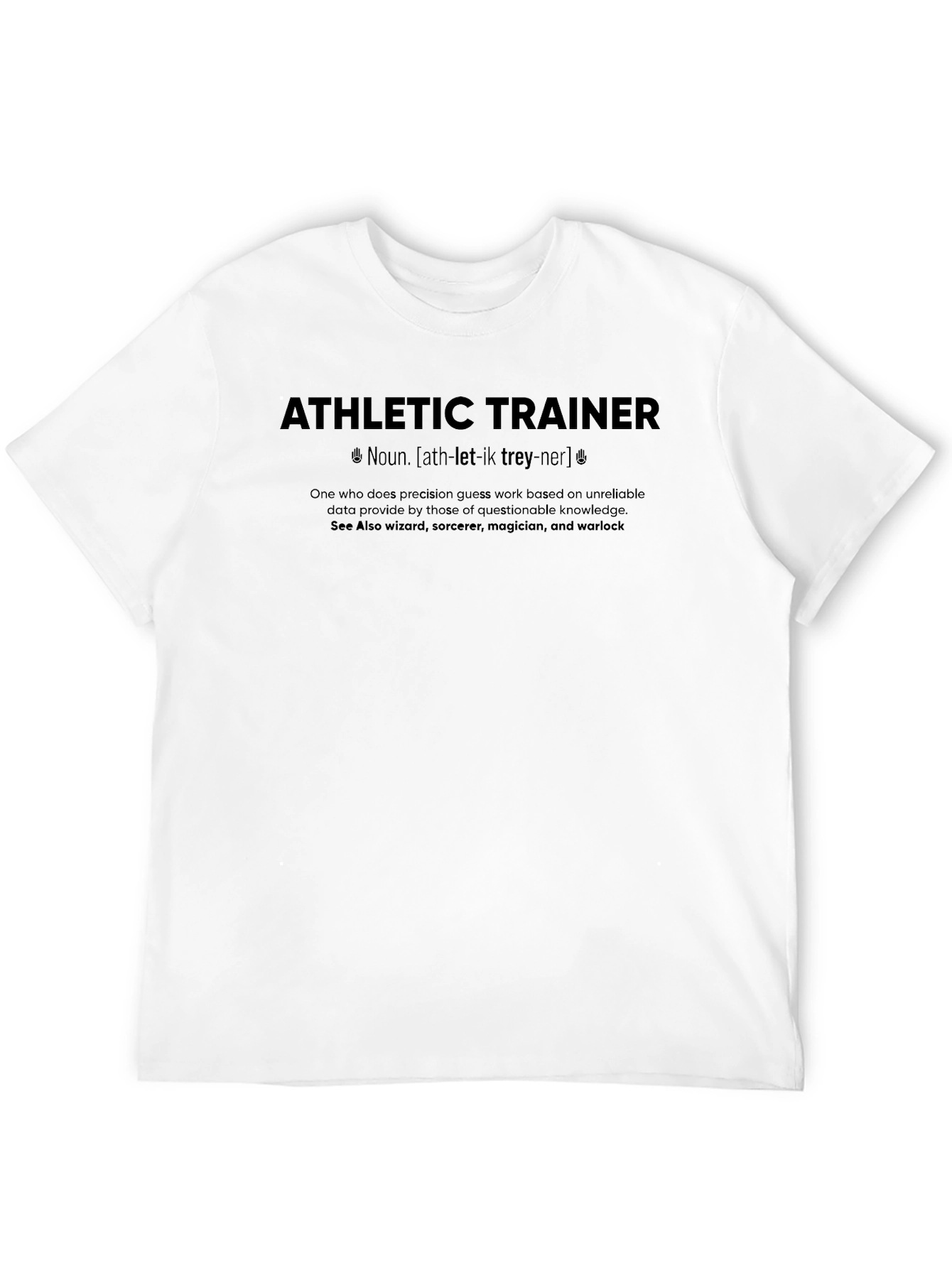 Black Athletic Trainer Definition Graphic Tee - Black view 12