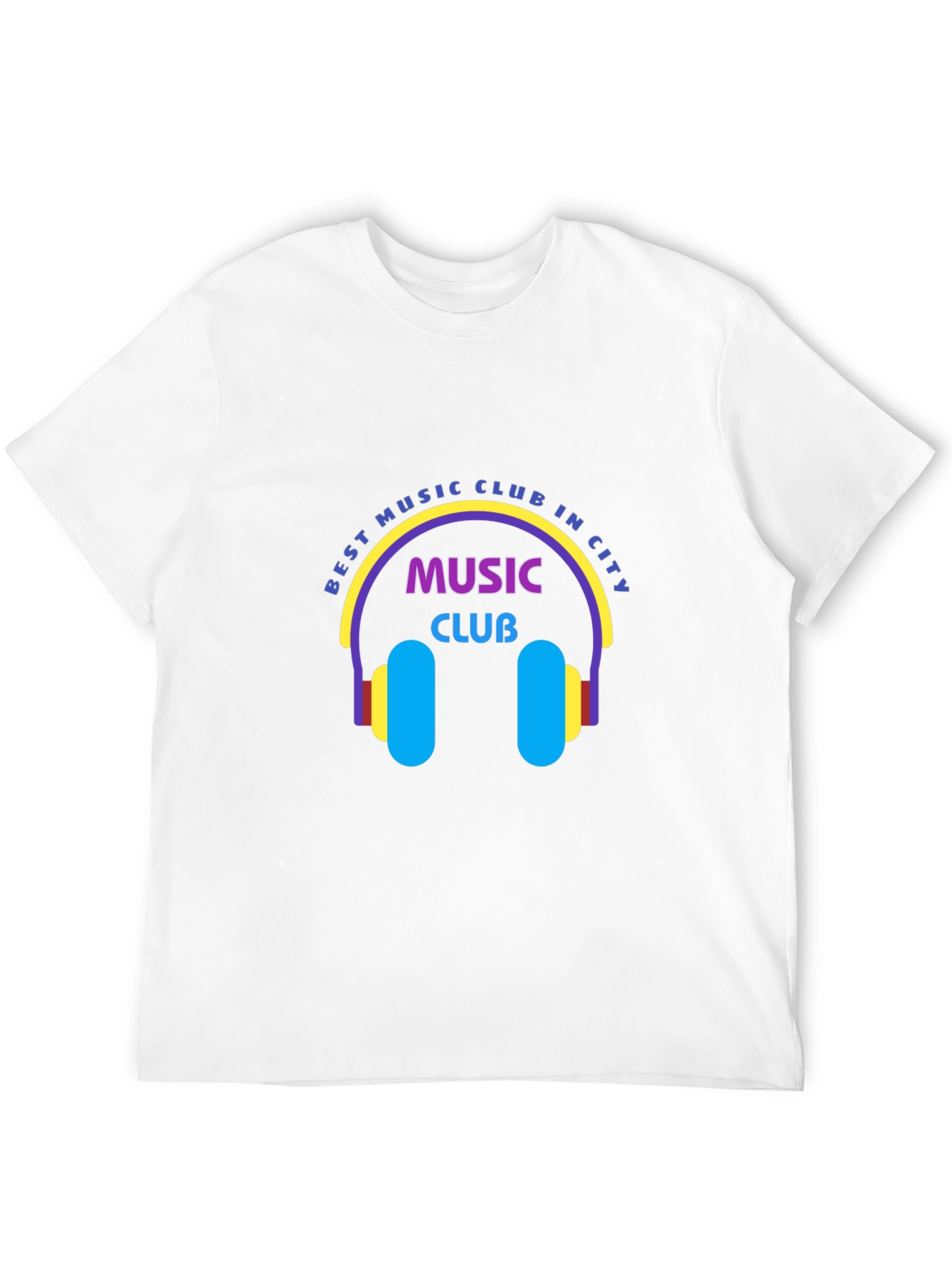 Black Best Music Club T-Shirt - Cool Headphones Design view 12