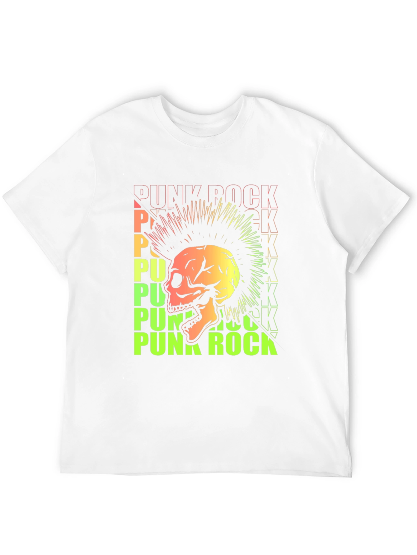 Black Punk Rock Skull Graphic Tee - Edgy Style view 12