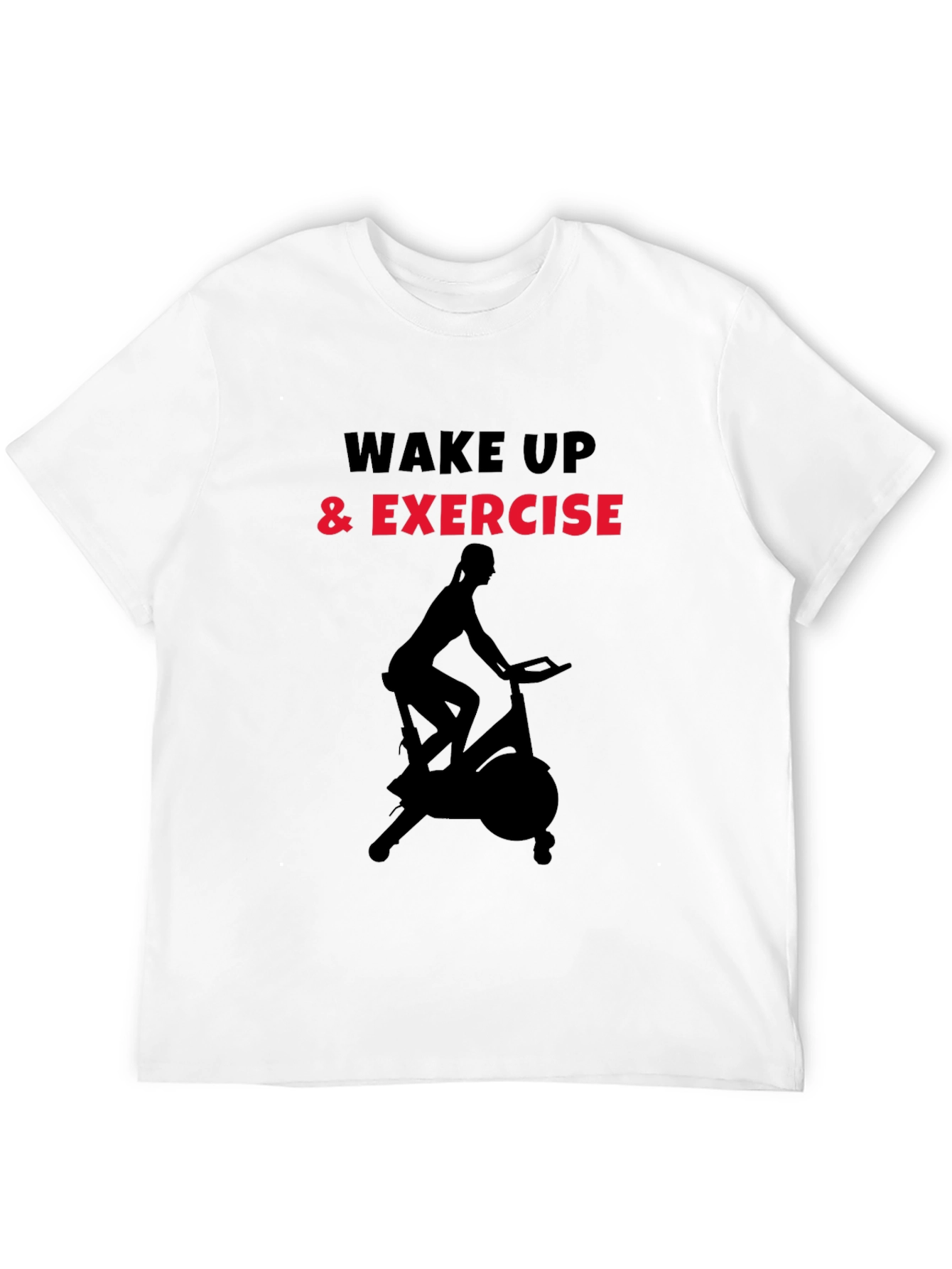 Black Wake Up & Exercise Black Graphic Tee view 12
