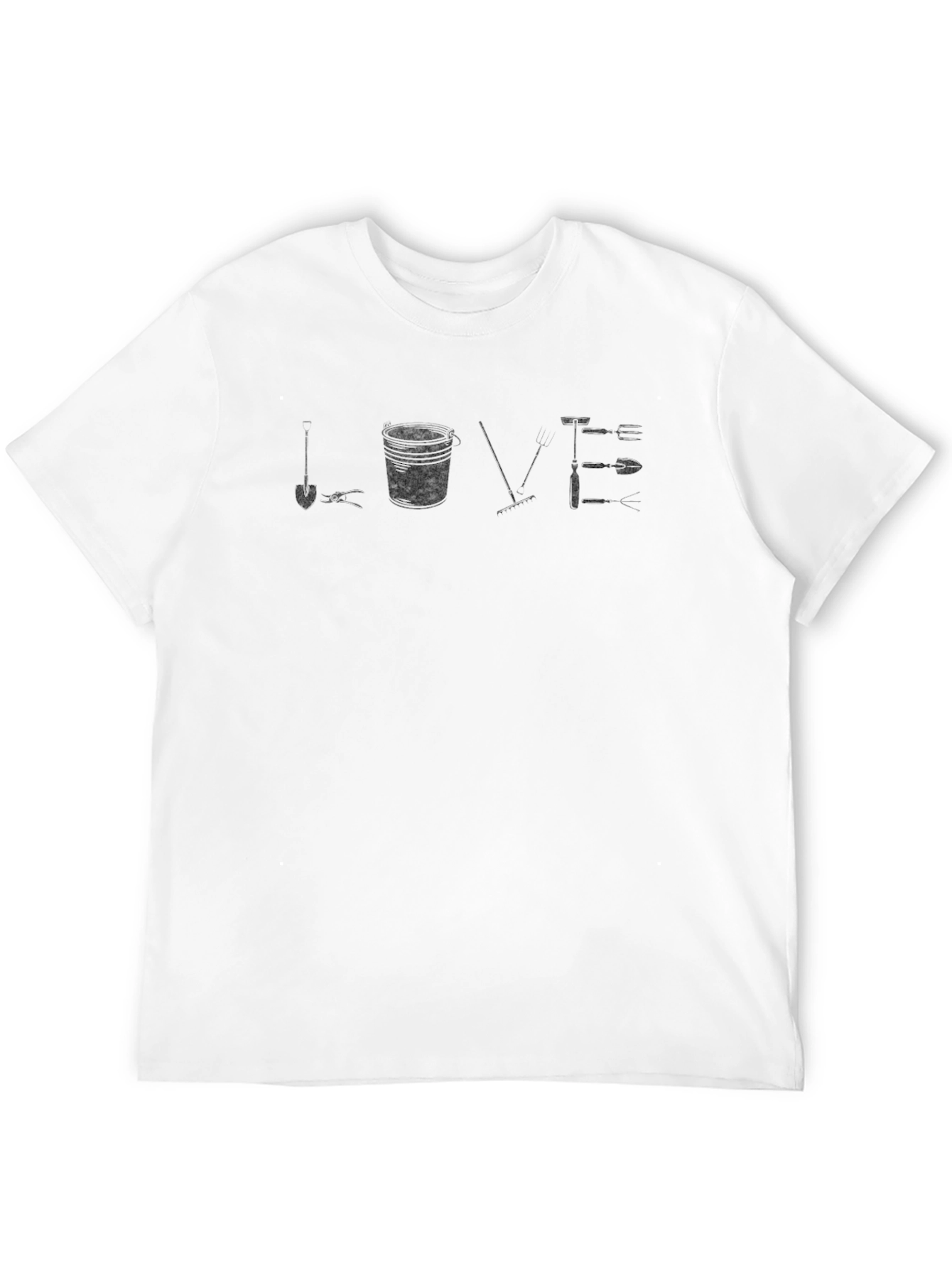 Black Gardening Lover T-Shirt - Black, Unique Design view 12