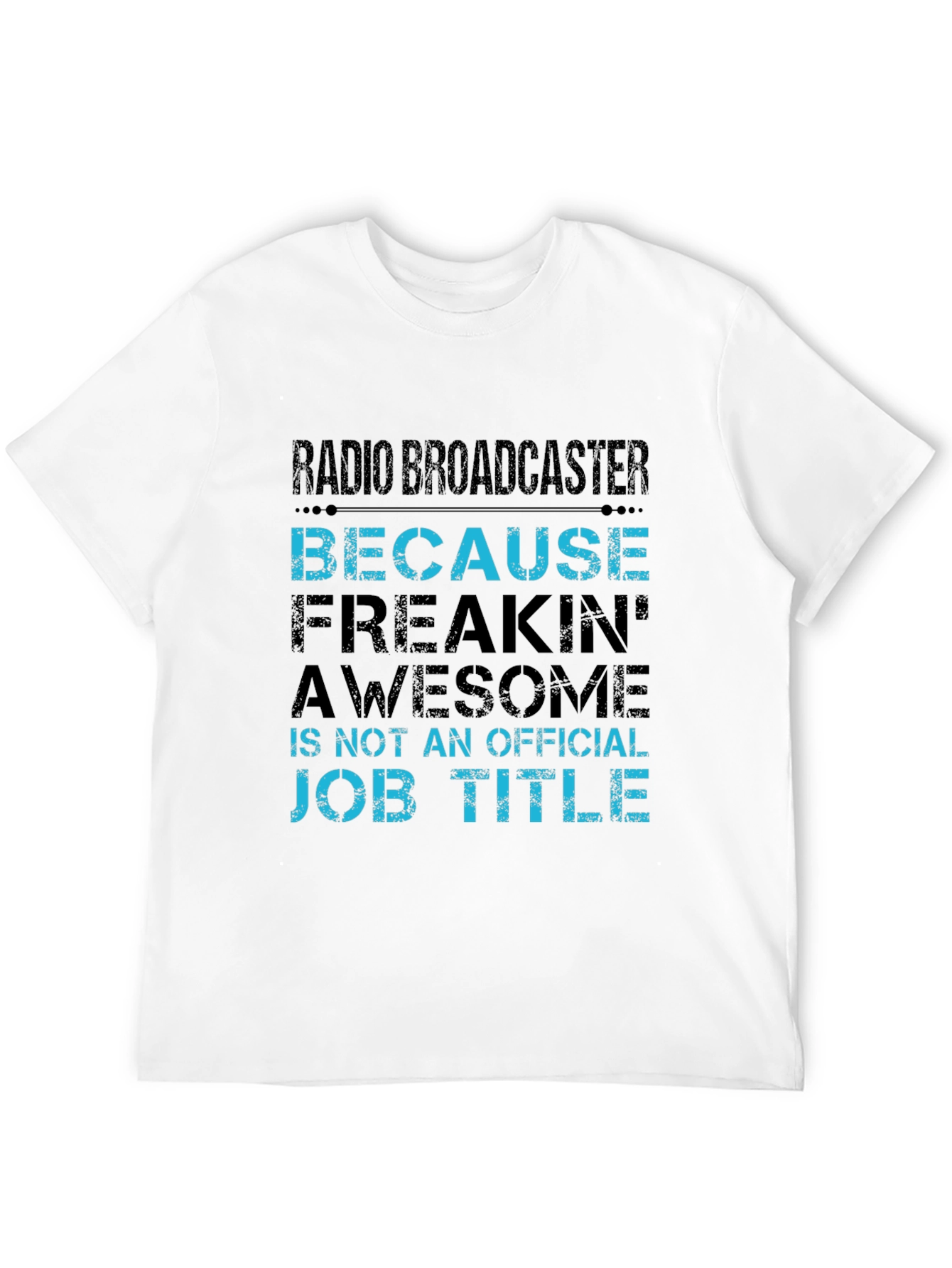 Black Radio Broadcaster Funny Job Title T-Shirt view 12