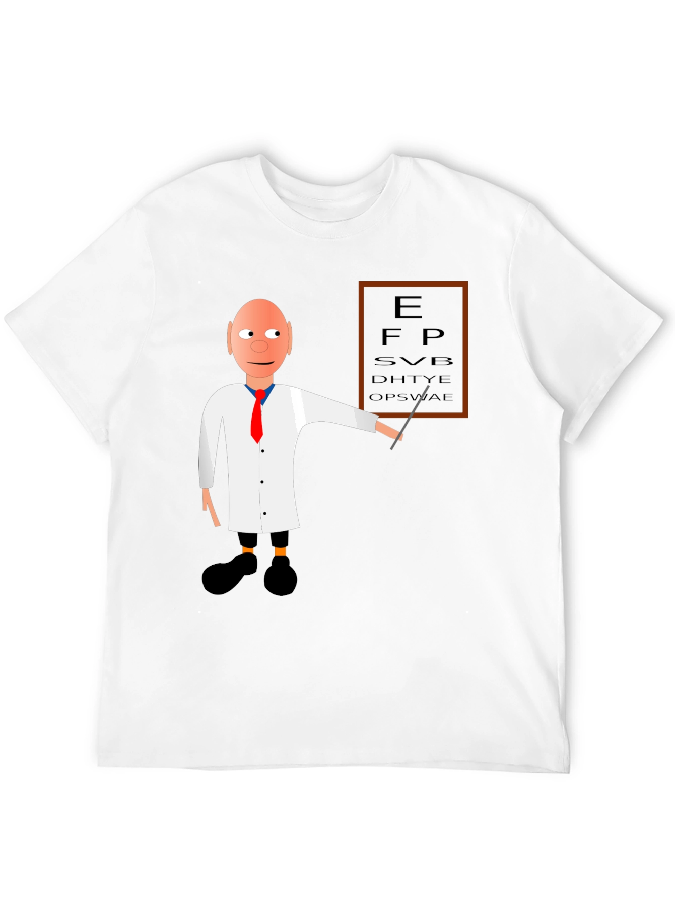 Black Funny Optometrist Eye Chart T-Shirt view 12