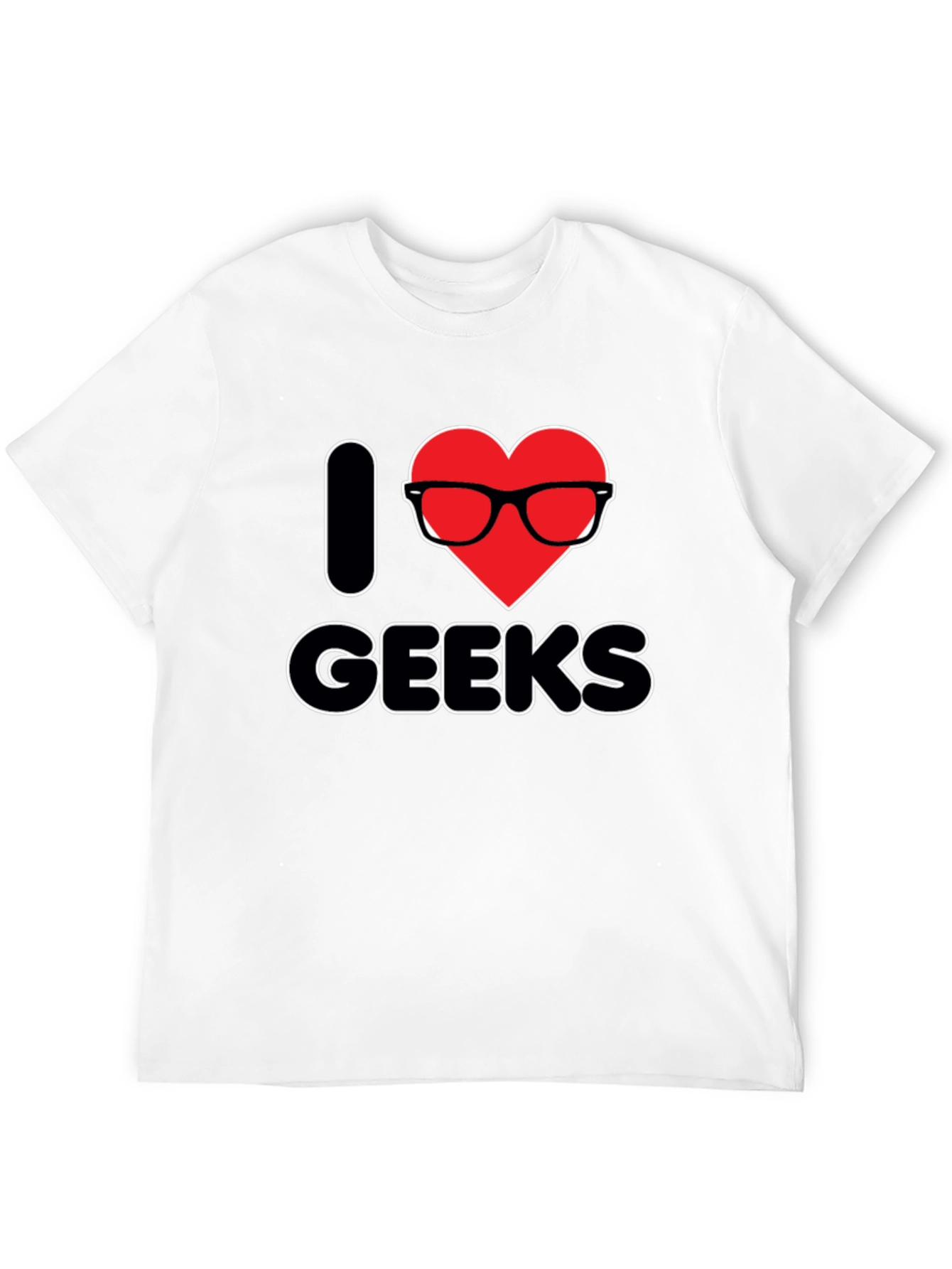 Black I Heart Geeks T-Shirt - Black Graphic Tee view 12