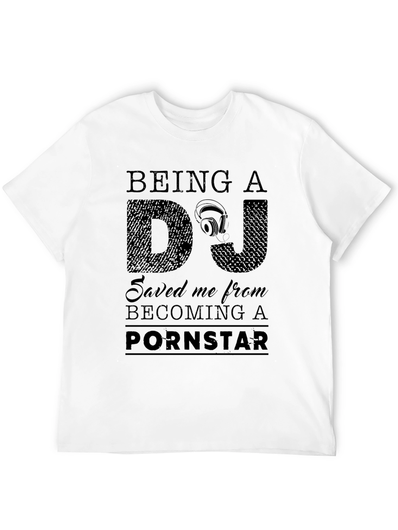 Black Being a DJ Funny Graphic Novelty T-Shirt view 12