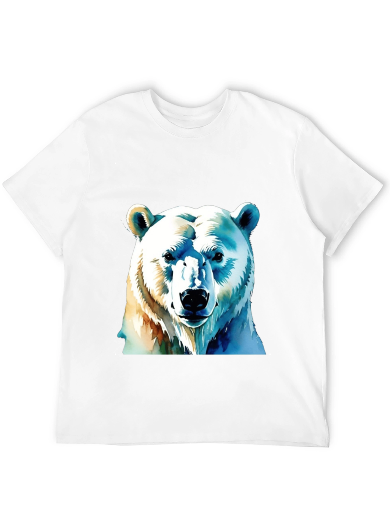 Black Polar Bear Graphic Tee - Black Cotton T-Shirt view 12