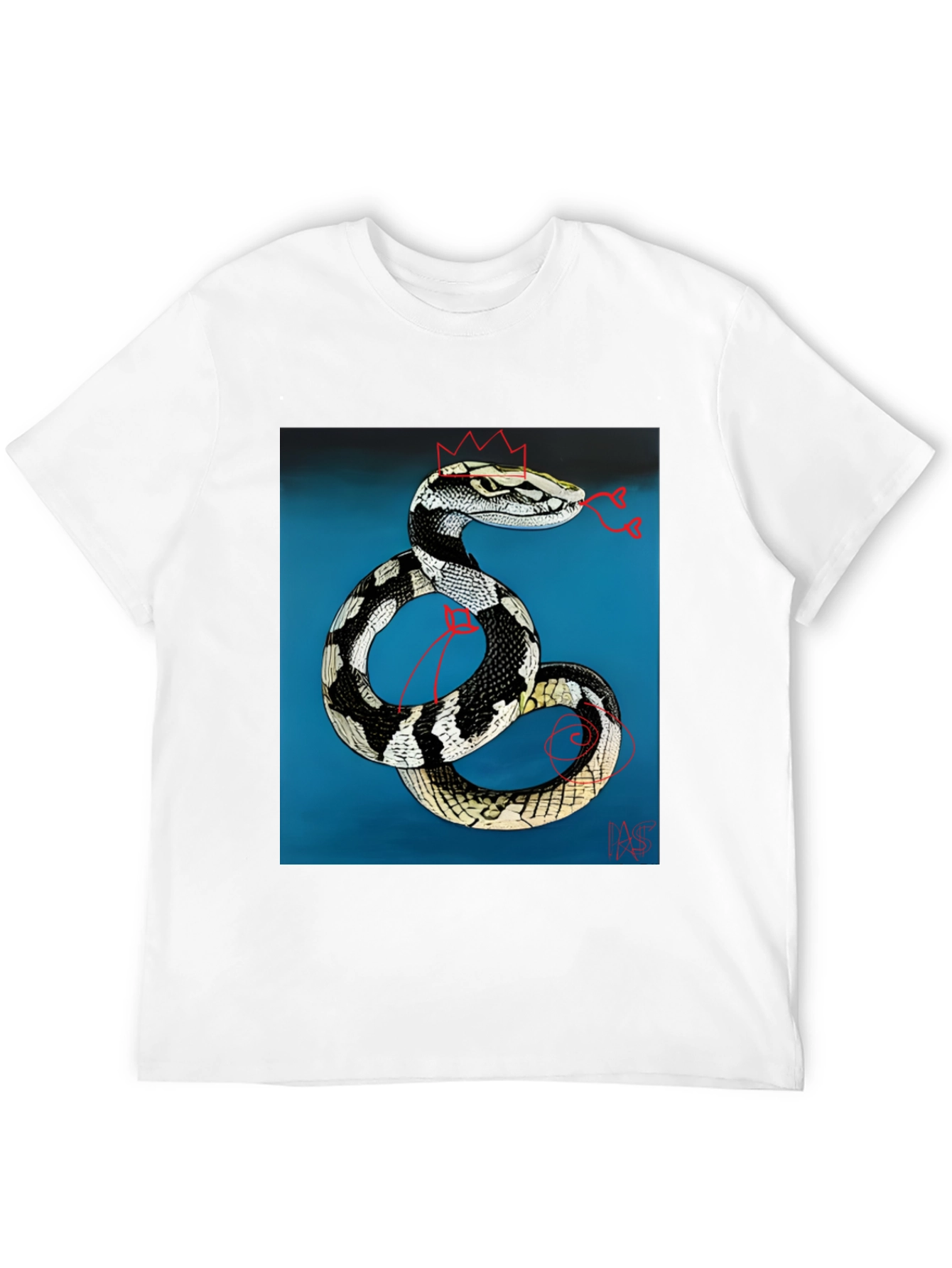 Black Snake King T-Shirt - Black Graphic Tee view 12