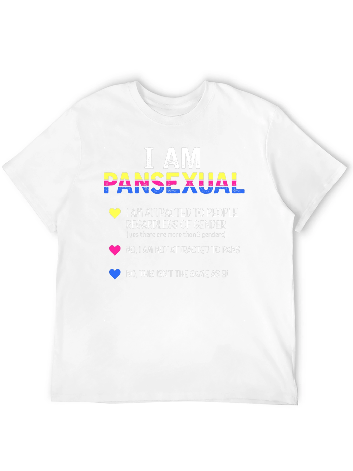Black Pansexual Pride T-Shirt - Attracted to People, Not Pans! view 12