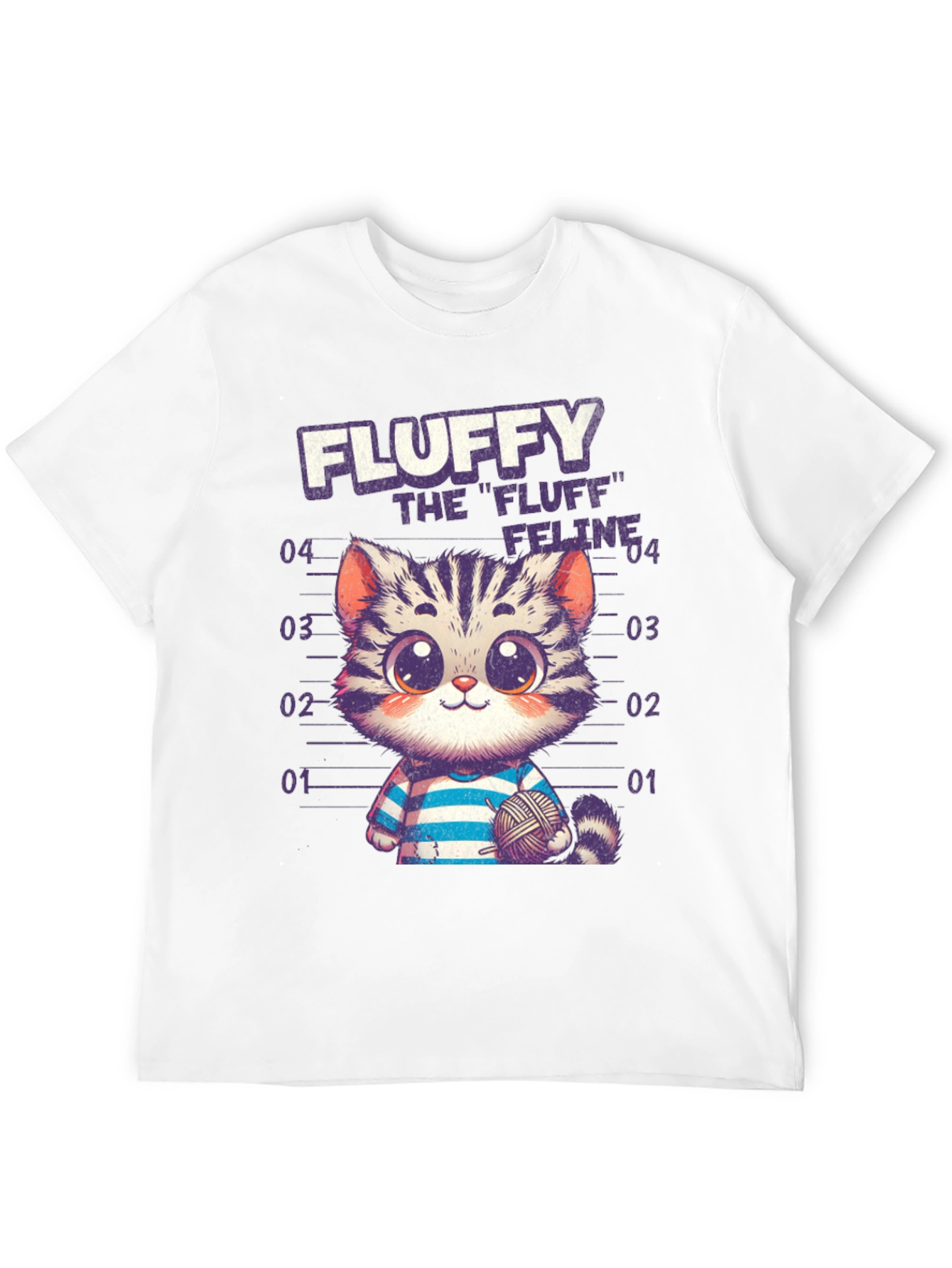 Black Fluffy Feline Graphic Tee - Soft Cotton Blend view 12