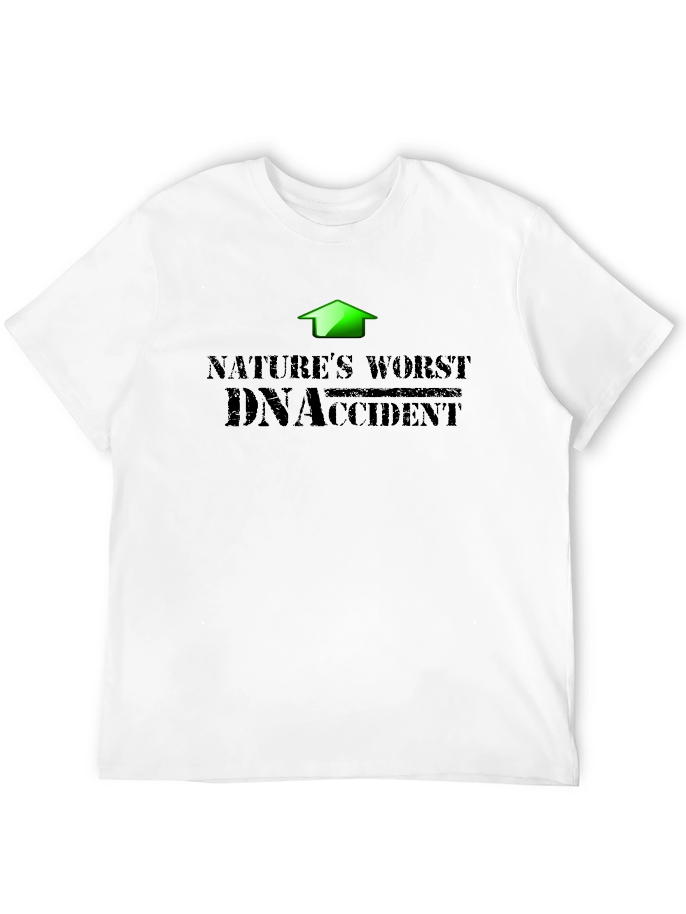 Black Nature's Worst DNA Accident Black T-Shirt view 12