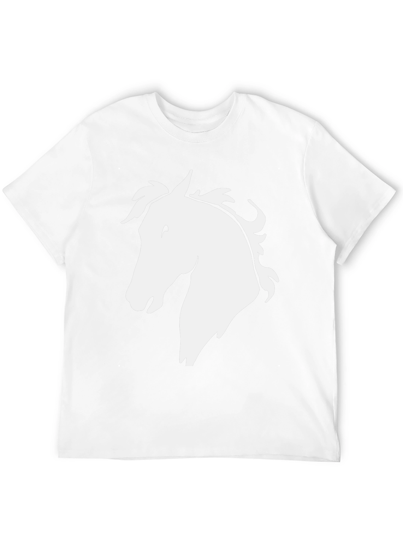 Black Horse Head Graphic Tee - Black Cotton T-Shirt view 12