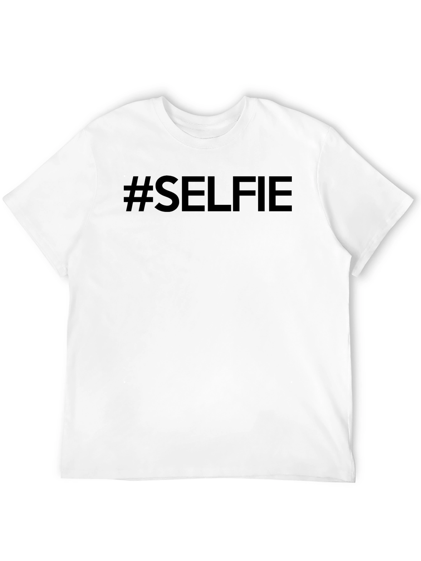 Black #SELFIE Black Cotton Graphic Tee view 12