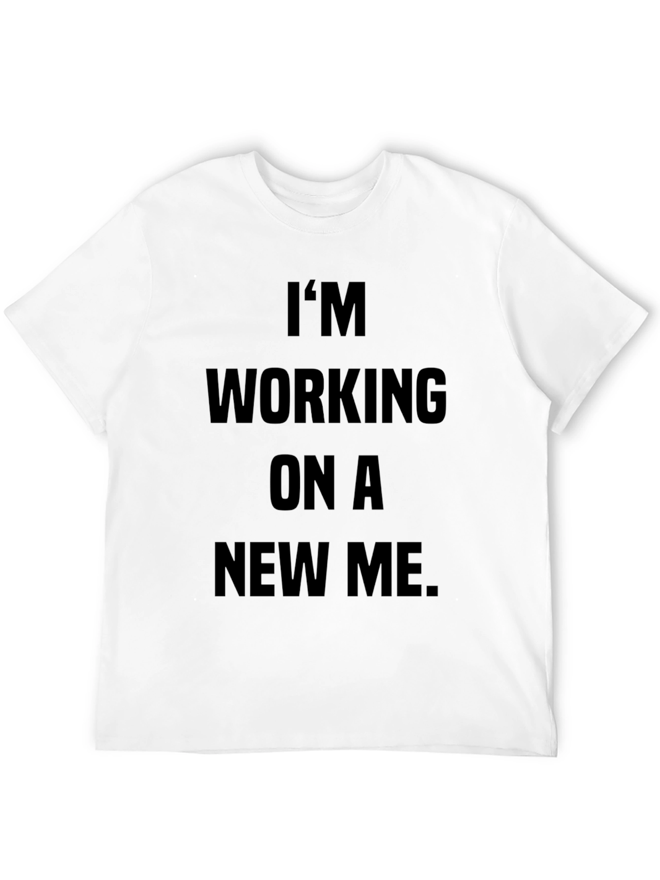 Black I'm Working on a New Me Black Tee view 12