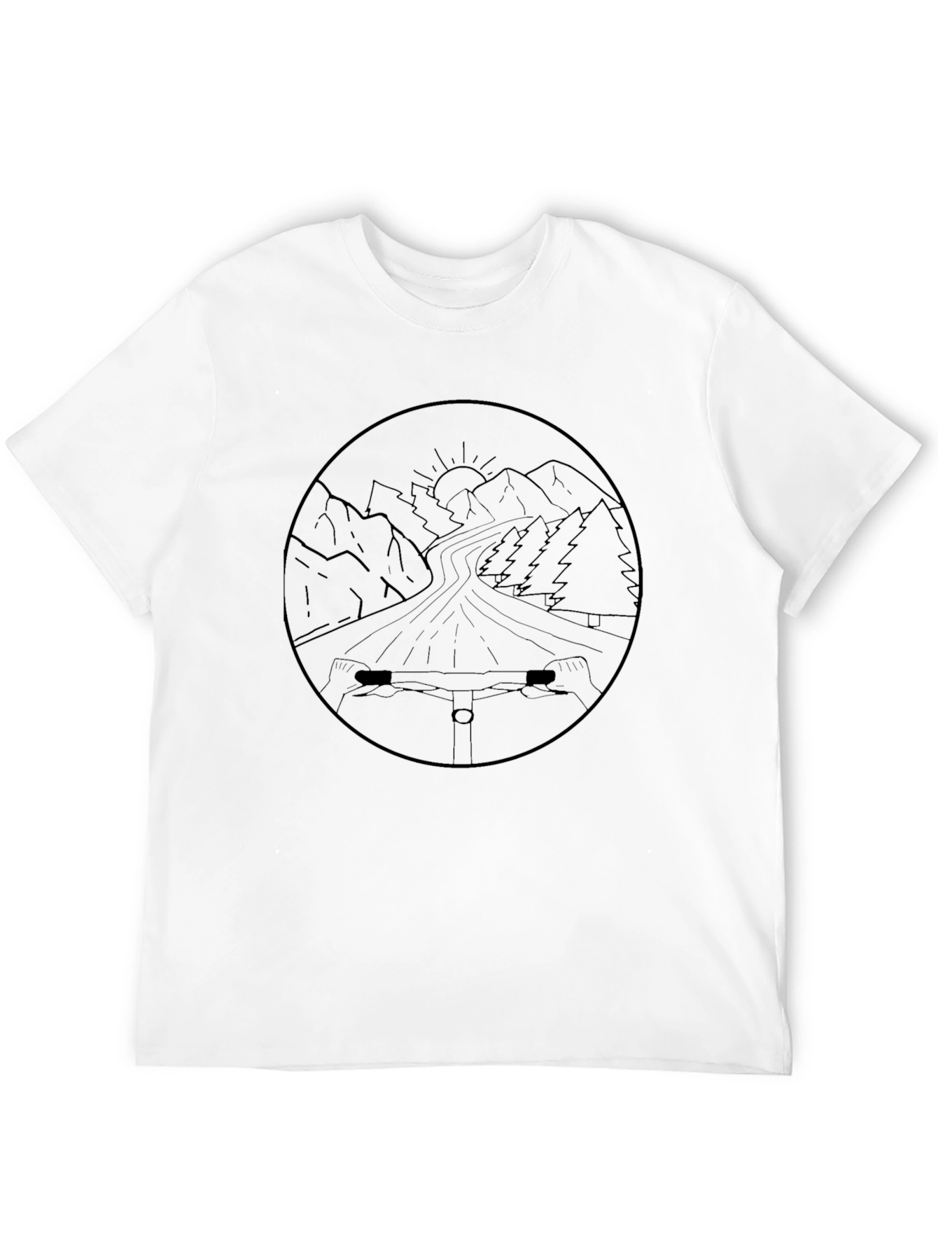 Black Nature's Path Graphic Tee - Black Cotton Blend Shirt view 12