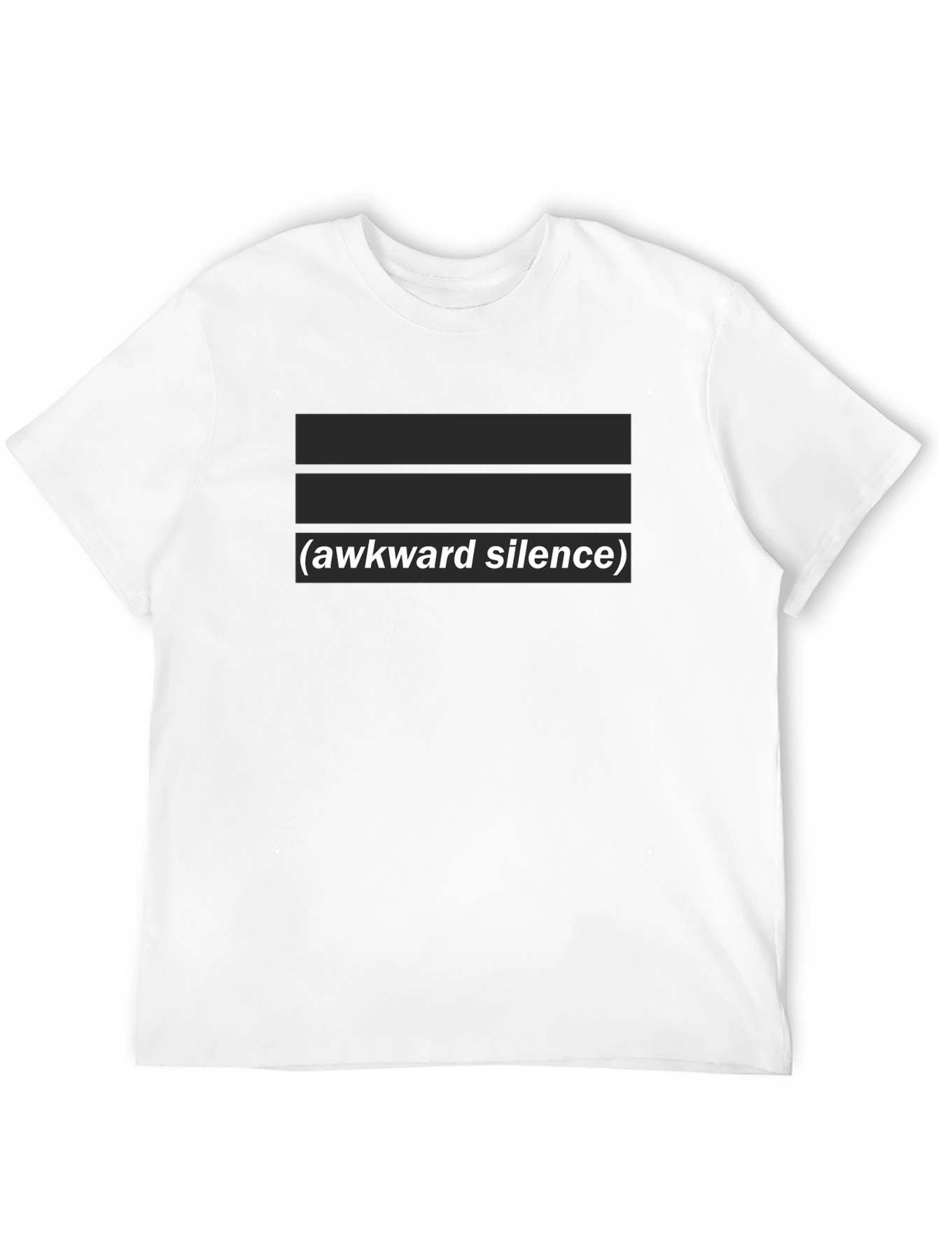 Black Awkward Silence Graphic Tee - Unisex Black T-Shirt view 12