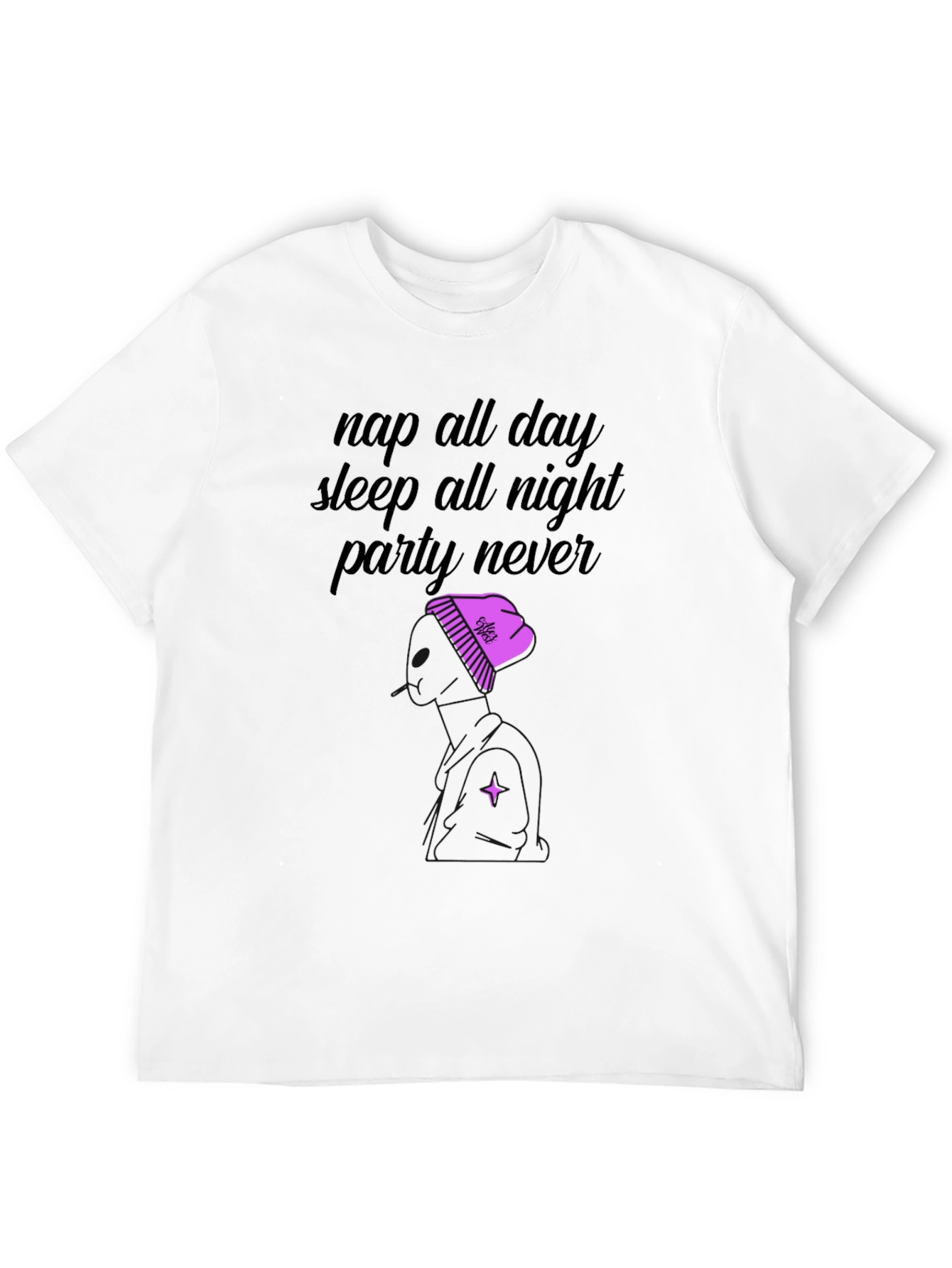 Black Nap All Day Graphic T-Shirt view 12