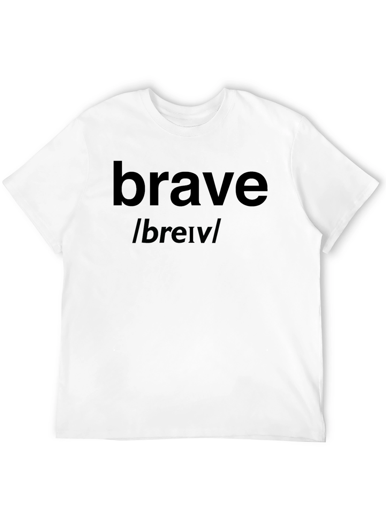 Black Brave Definition T-Shirt - Black Cotton Tee view 12