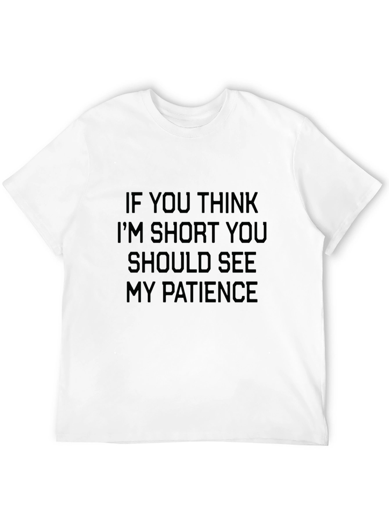 Black Humorous Patience Graphic Tee - Soft Cotton Blend view 12