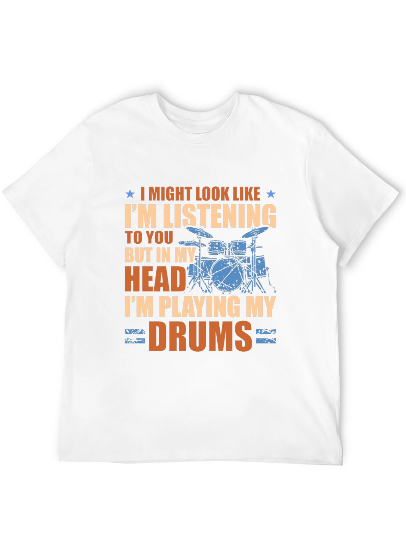 Black Drummer T-Shirt: I'm Playing My Drums view 12