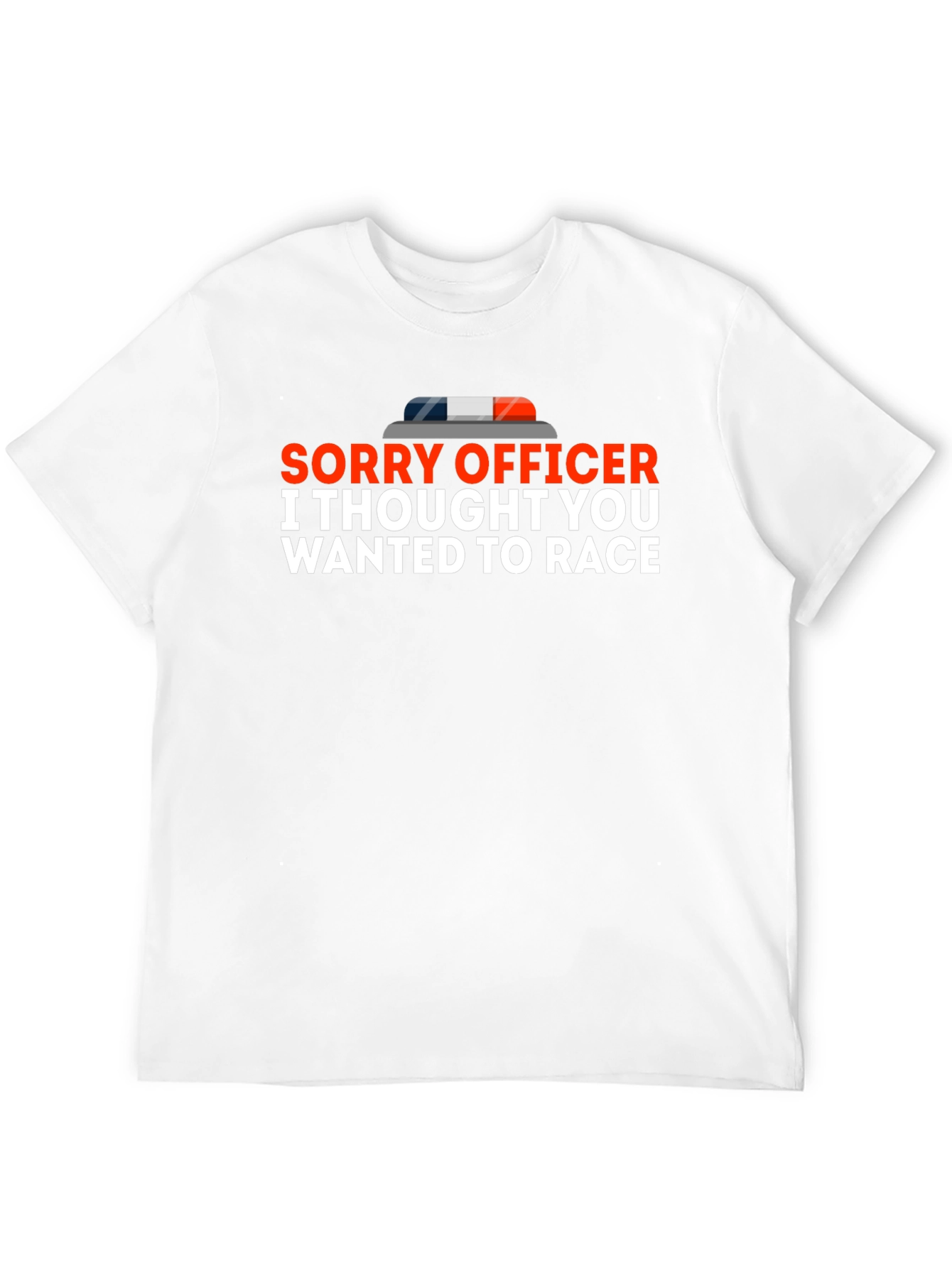 Black Sorry Officer T-Shirt Funny Racing Tee view 12