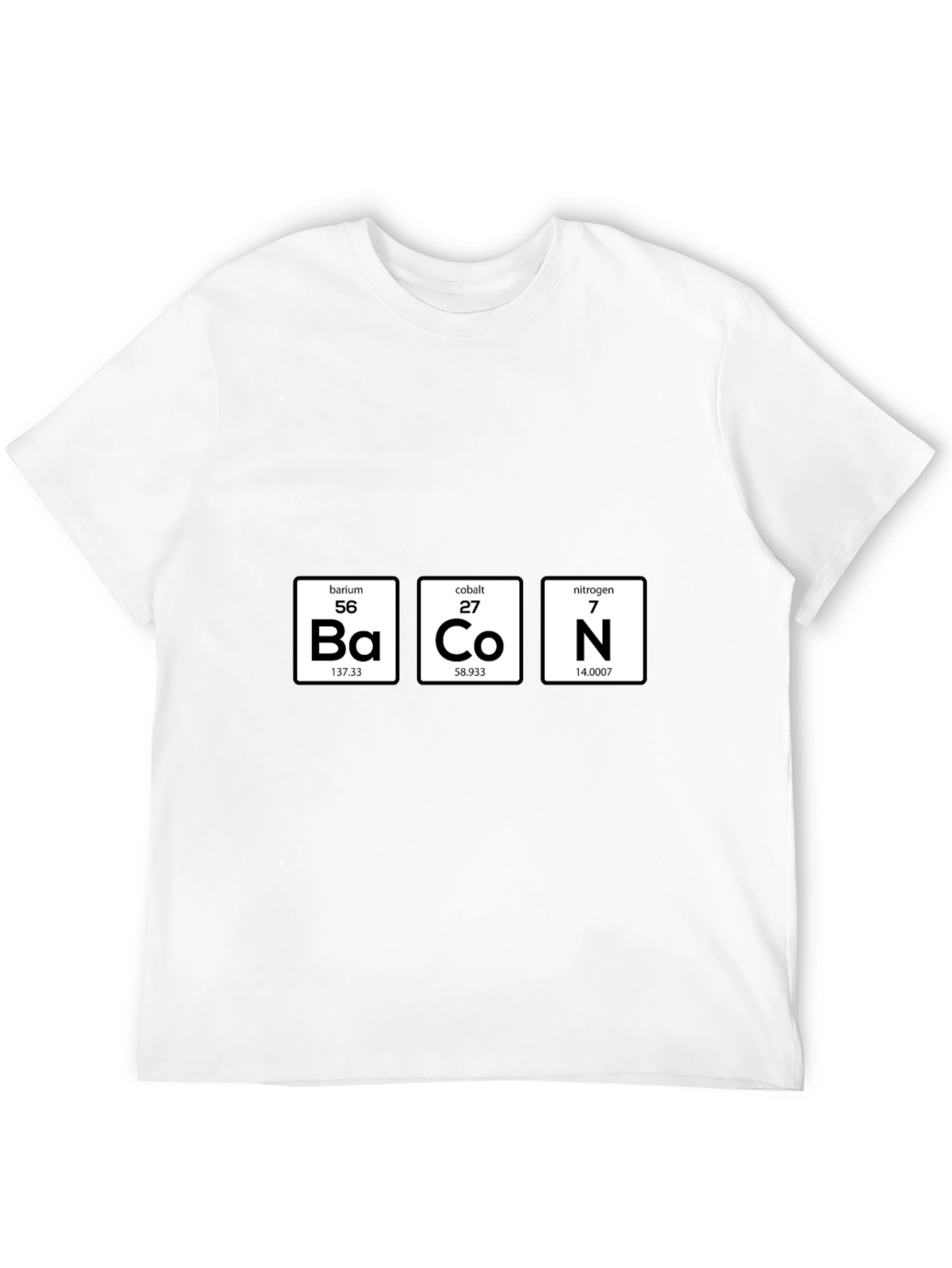 Black Bacon Periodic Table Funny T-Shirt view 12
