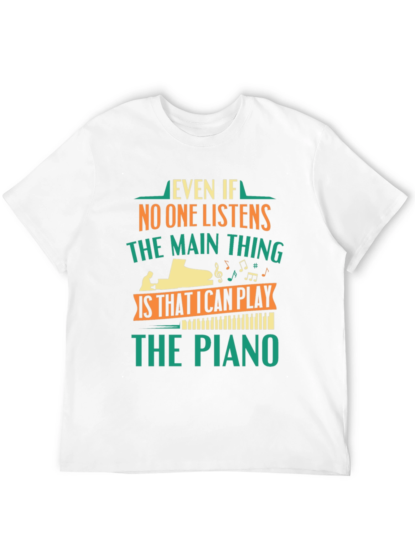 Black Piano Player T-Shirt - Music Lover Gift view 12