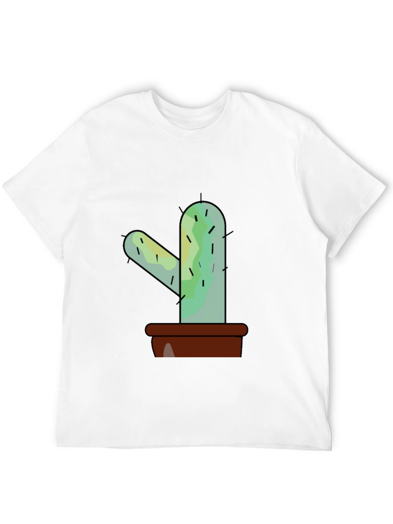 Black Cactus Graphic Tee - Trendy Unisex Style view 12