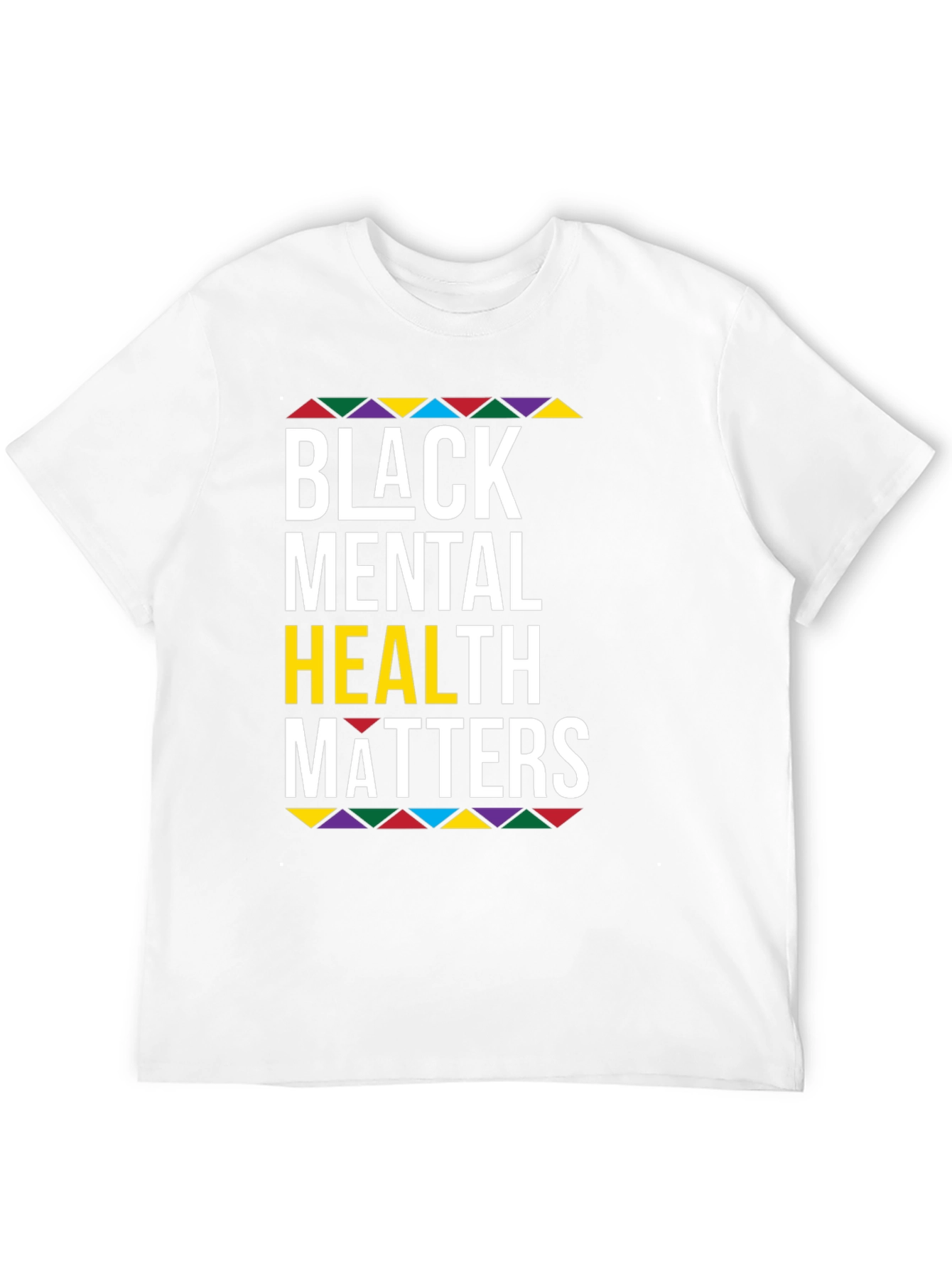 Black Black Mental Health Matters Graphic T-Shirt view 12