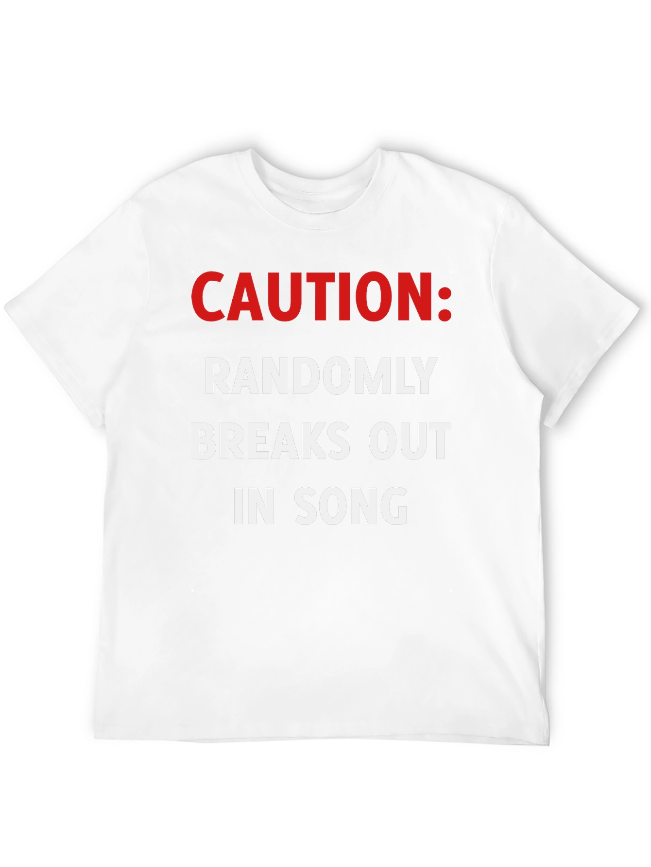 Black Caution Randomly Breaks Out In Song Black T-Shirt view 12
