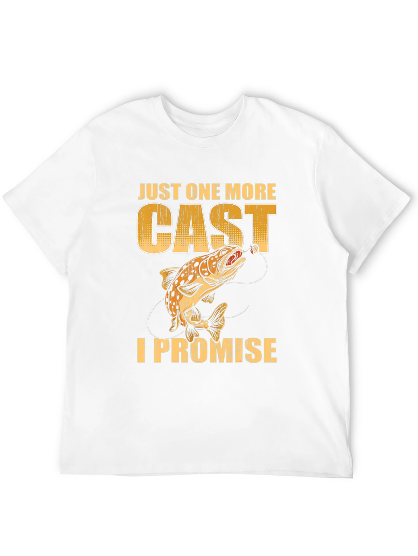 Black Just One More Cast Fishing T-Shirt view 12