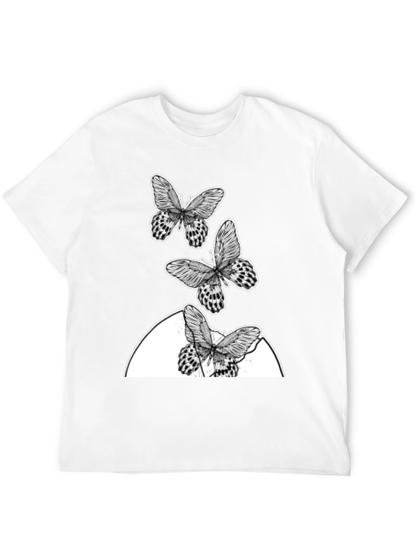 Black Butterfly Graphic T-Shirt - Trendy Casual Wear view 12
