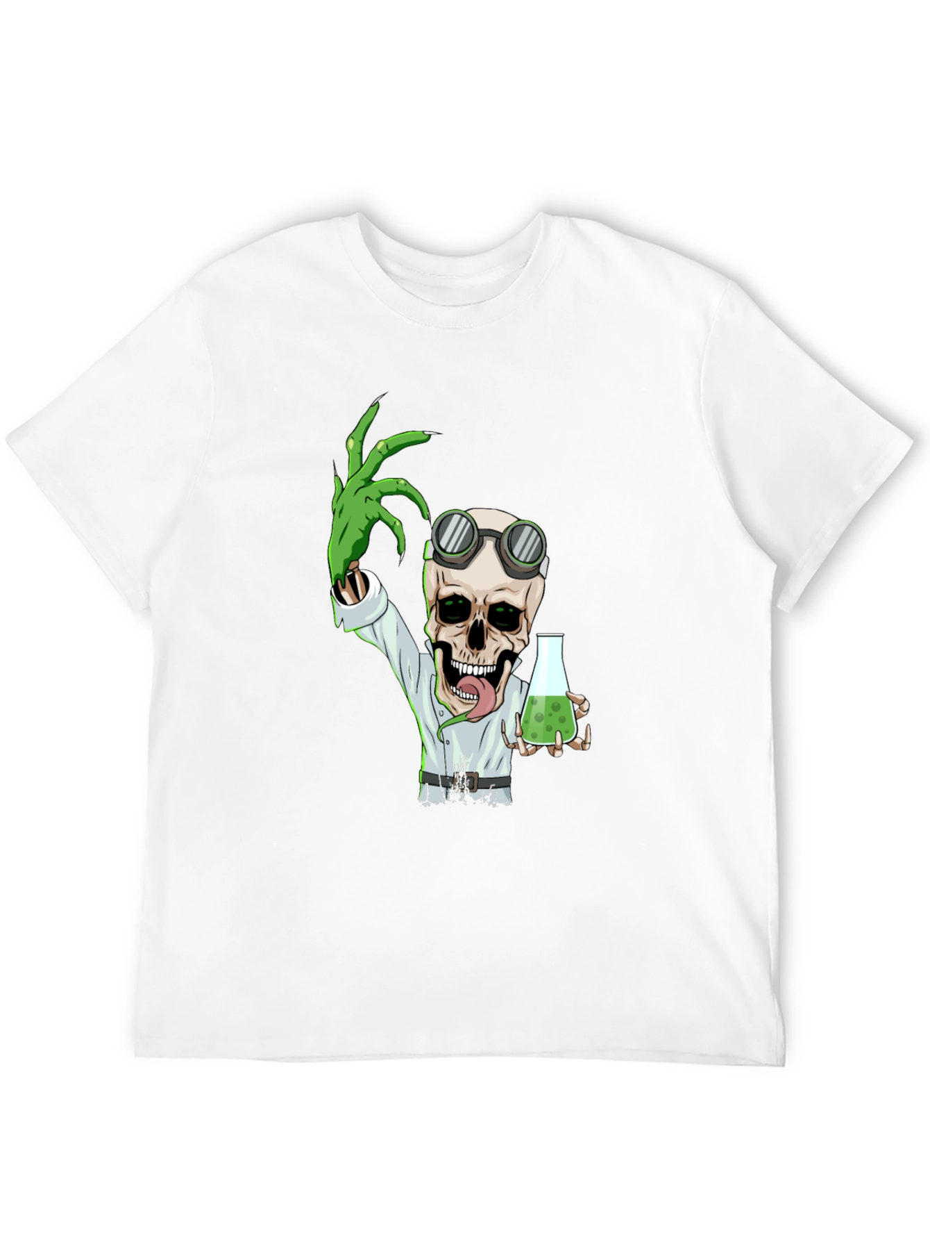 Black Mad Scientist Skeleton T-Shirt view 12