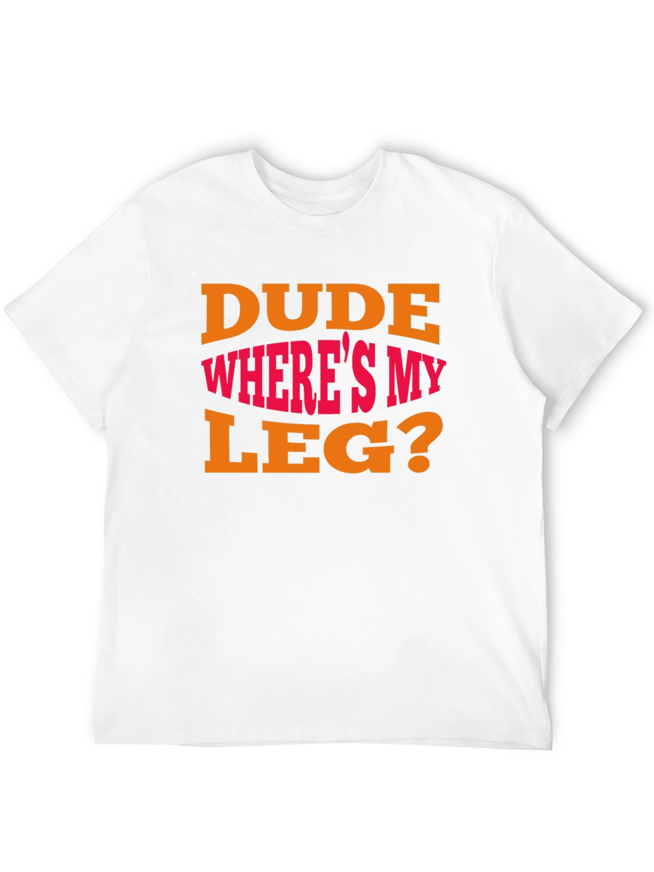 Black Dude Where's My Leg? Graphic T-Shirt - Funny view 12