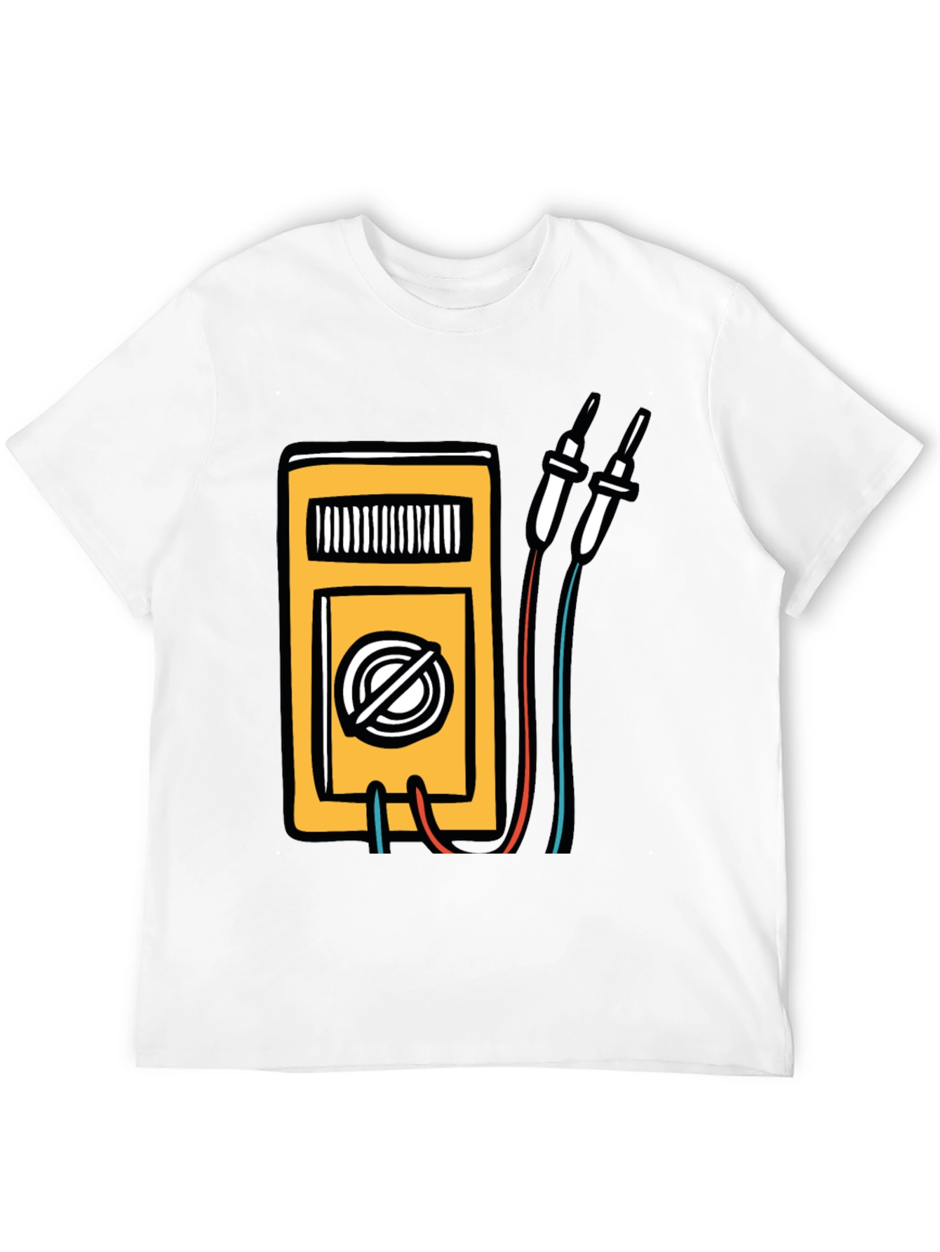 Black Electrician Multimeter Graphic Black T-Shirt view 12