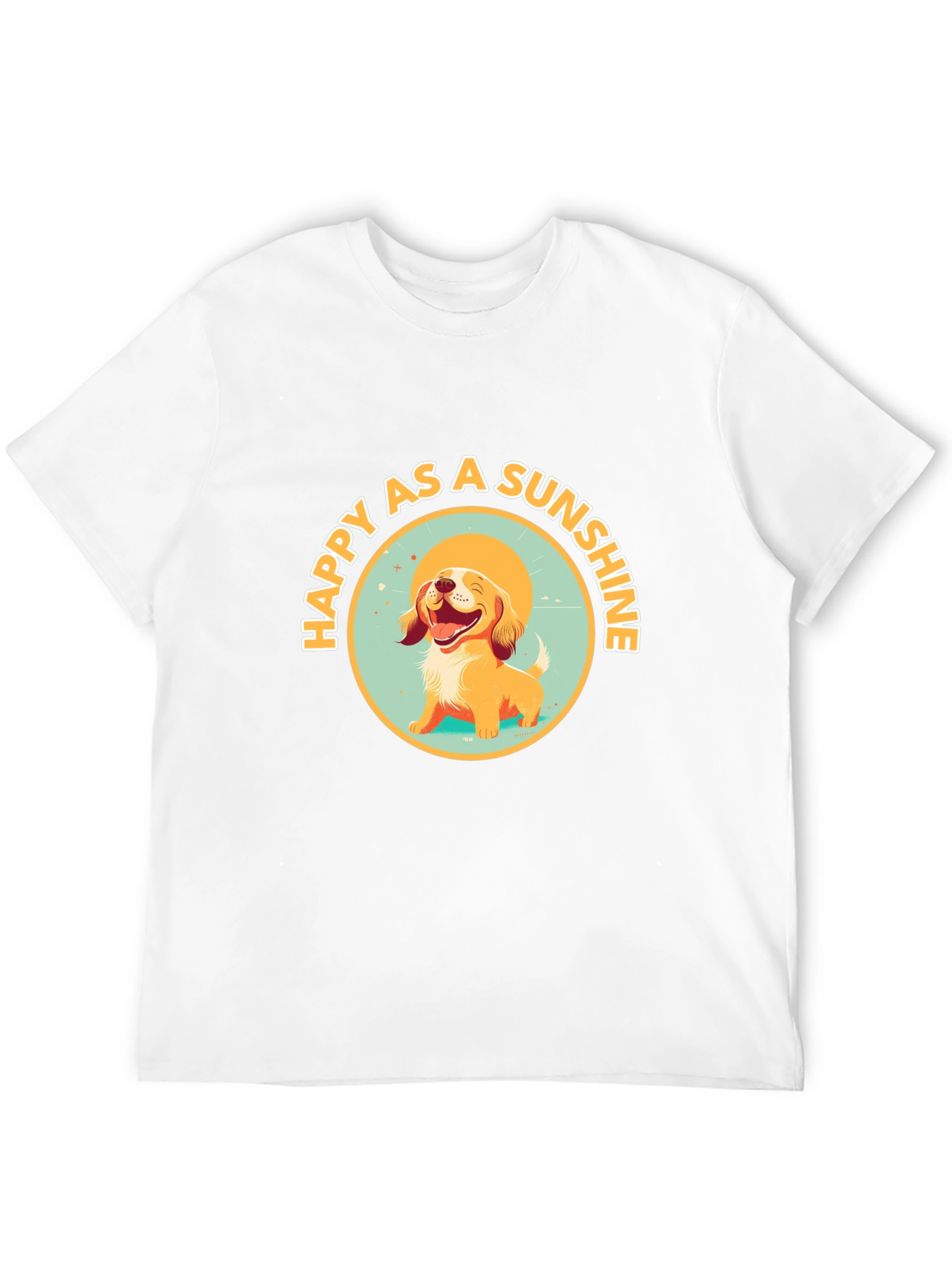 Black Happy as a Sunshine Dog Graphic Tee view 12