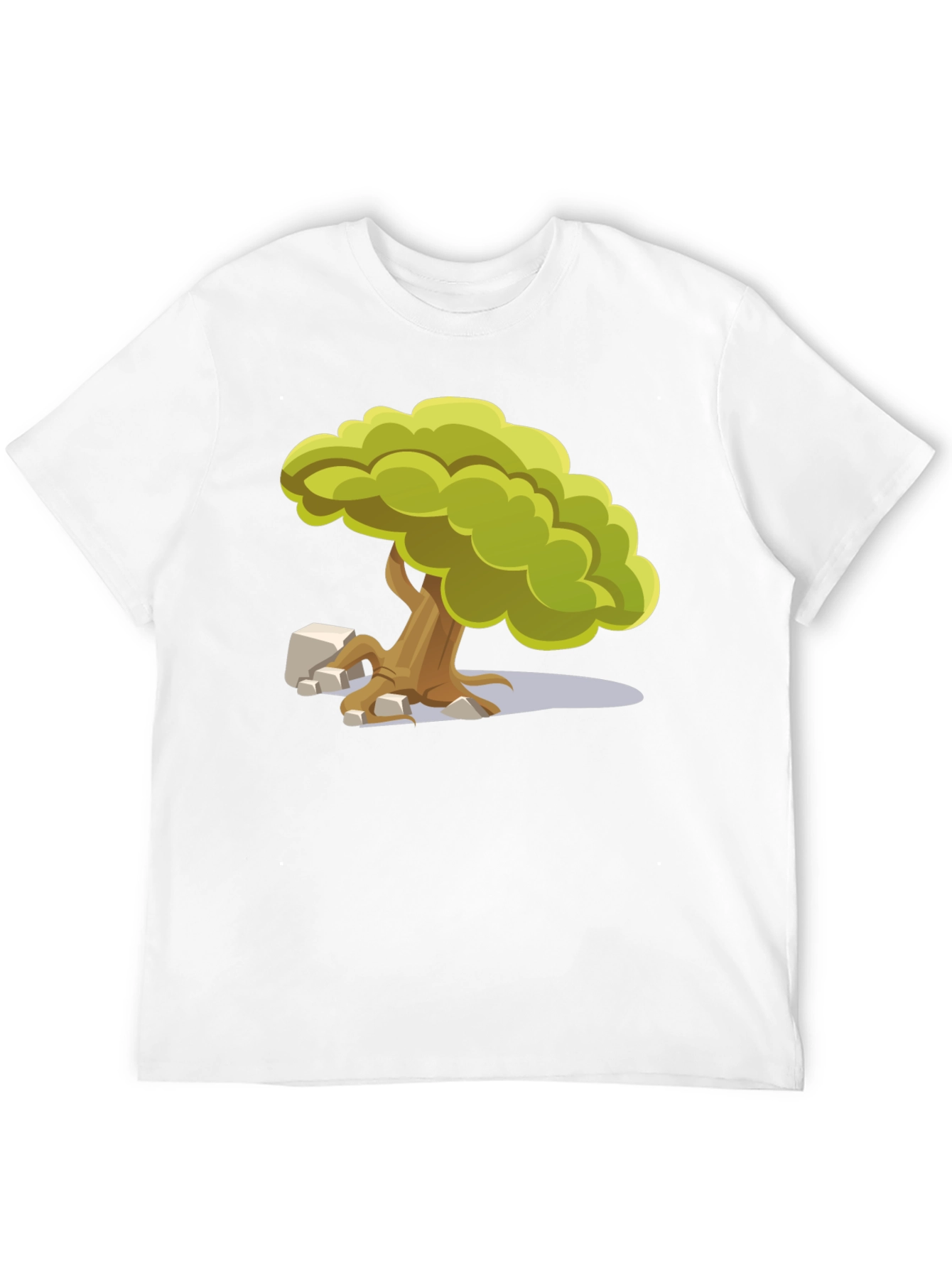 Black Cartoon Tree Graphic Tee - Unique Nature Design view 12