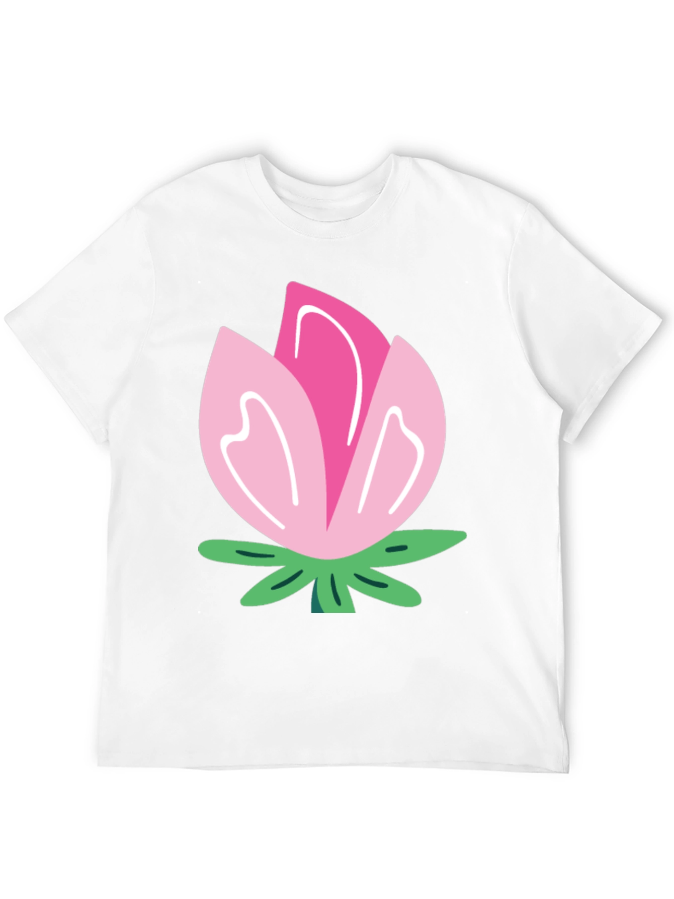 Black Pink Flower Graphic T-Shirt - Soft Cotton Blend view 12