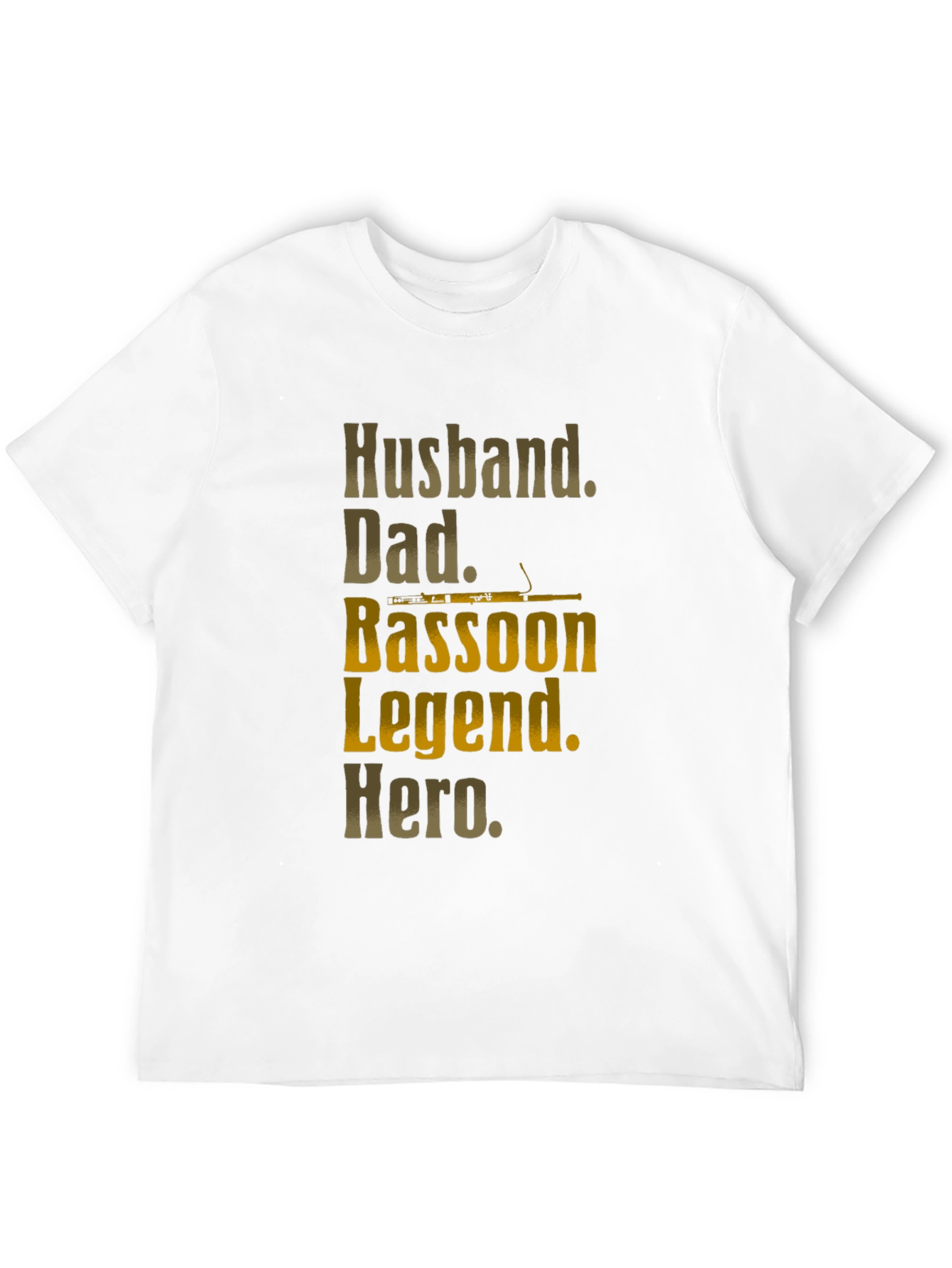 Black Husband Dad Bassoon Legend Hero Men's Black T-Shirt view 12