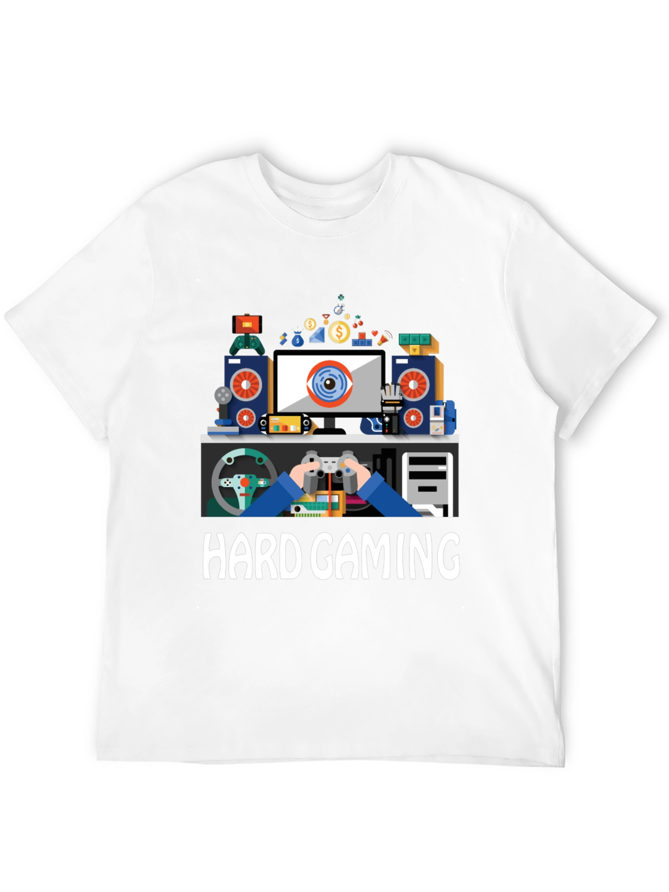 Black Hard Gaming T-Shirt - Gamer Life Apparel view 12