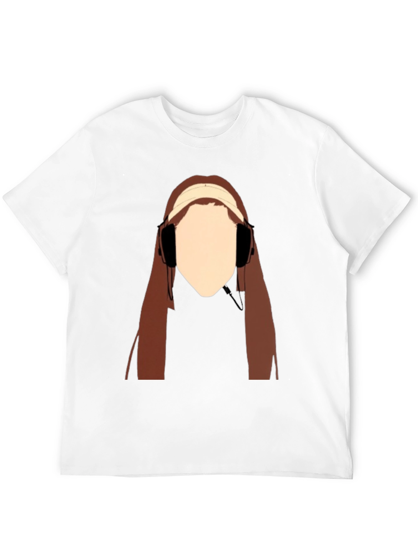 Black Headphones Girl Graphic Tee - Cool Casual Style view 12