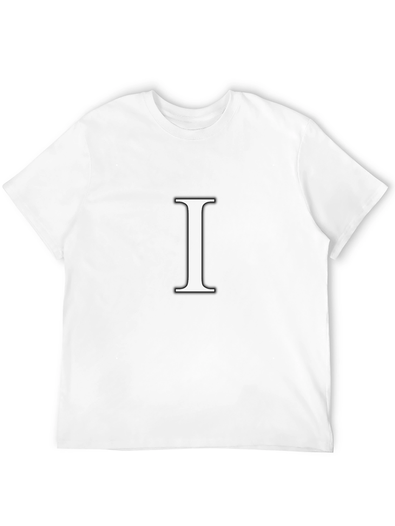 Black Minimalist Black T-Shirt with Roman Numeral I Design view 12
