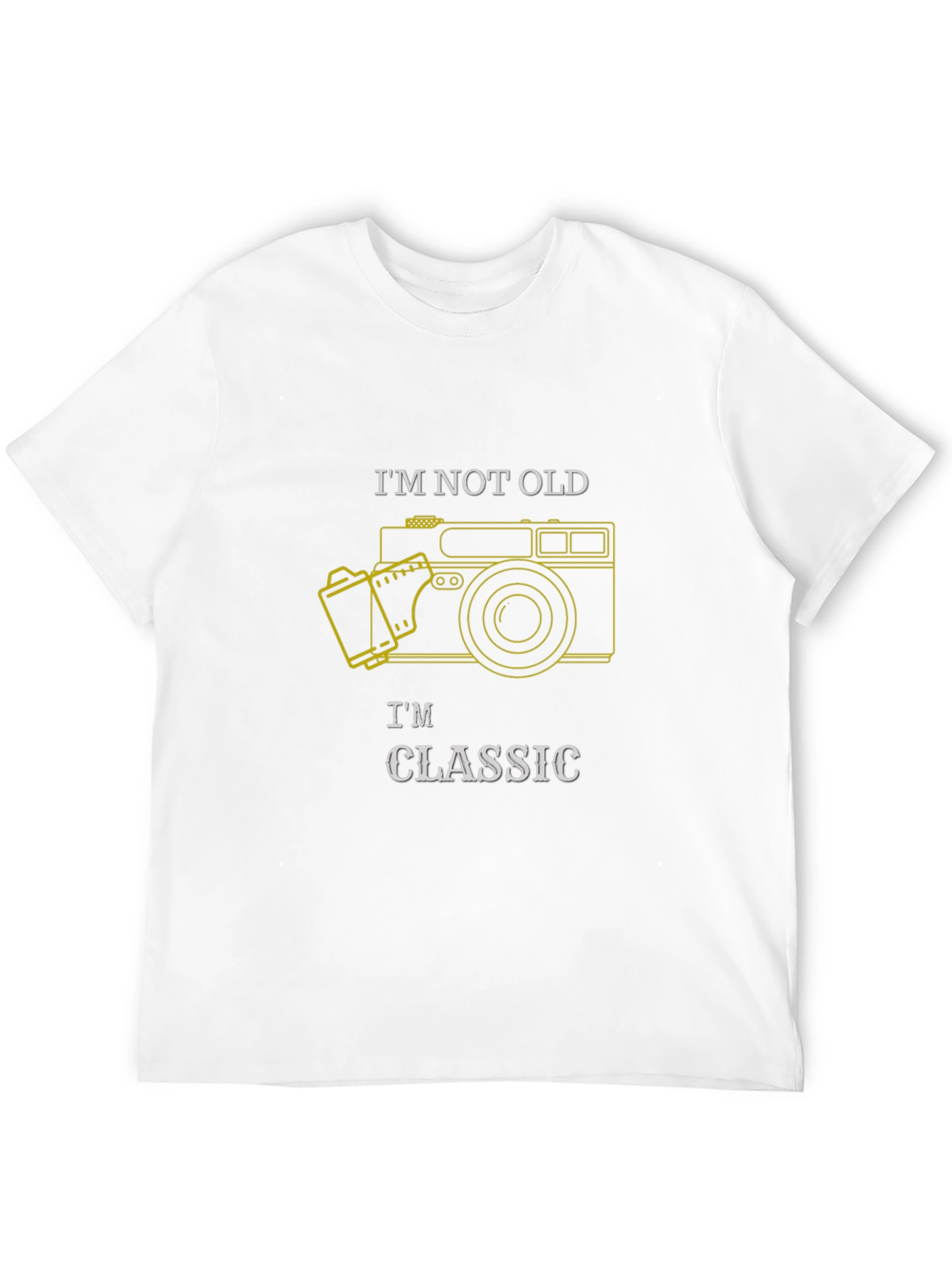 Black Classic Camera T-Shirt - "I'm Not Old, I'm Classic" view 12
